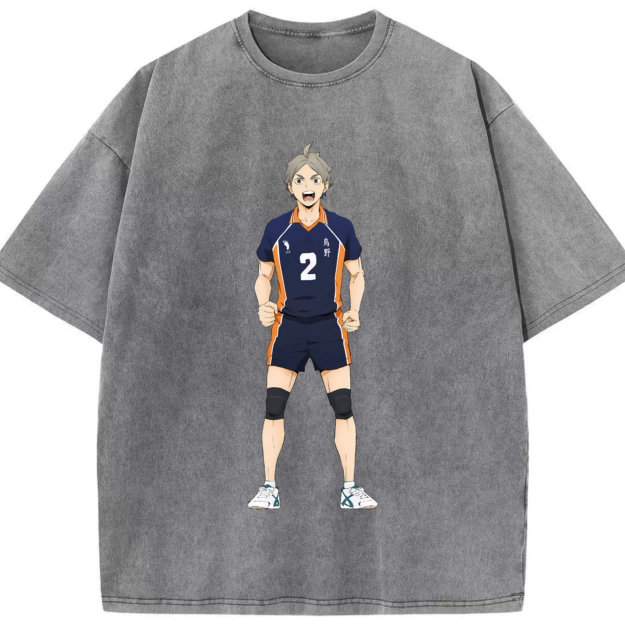 （画像用） ハイキュー!! Haikyu!! 綿100% ヴィンテージ風 半袖Tシャツ（フロントプリント）