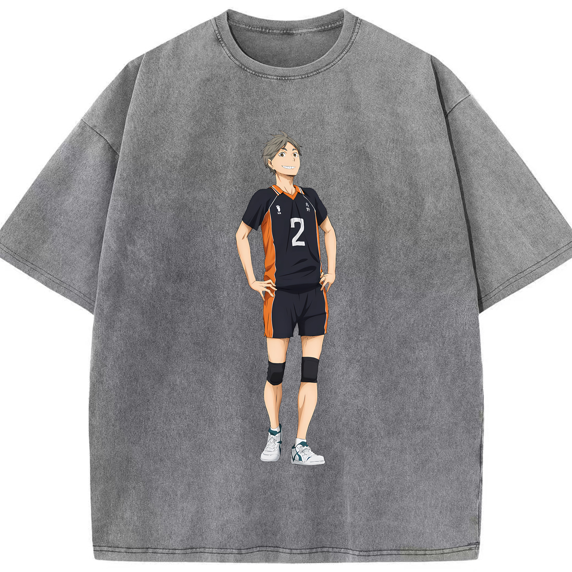 （画像用） ハイキュー!! Haikyu!! 綿100% ヴィンテージ風 半袖Tシャツ（フロントプリント）