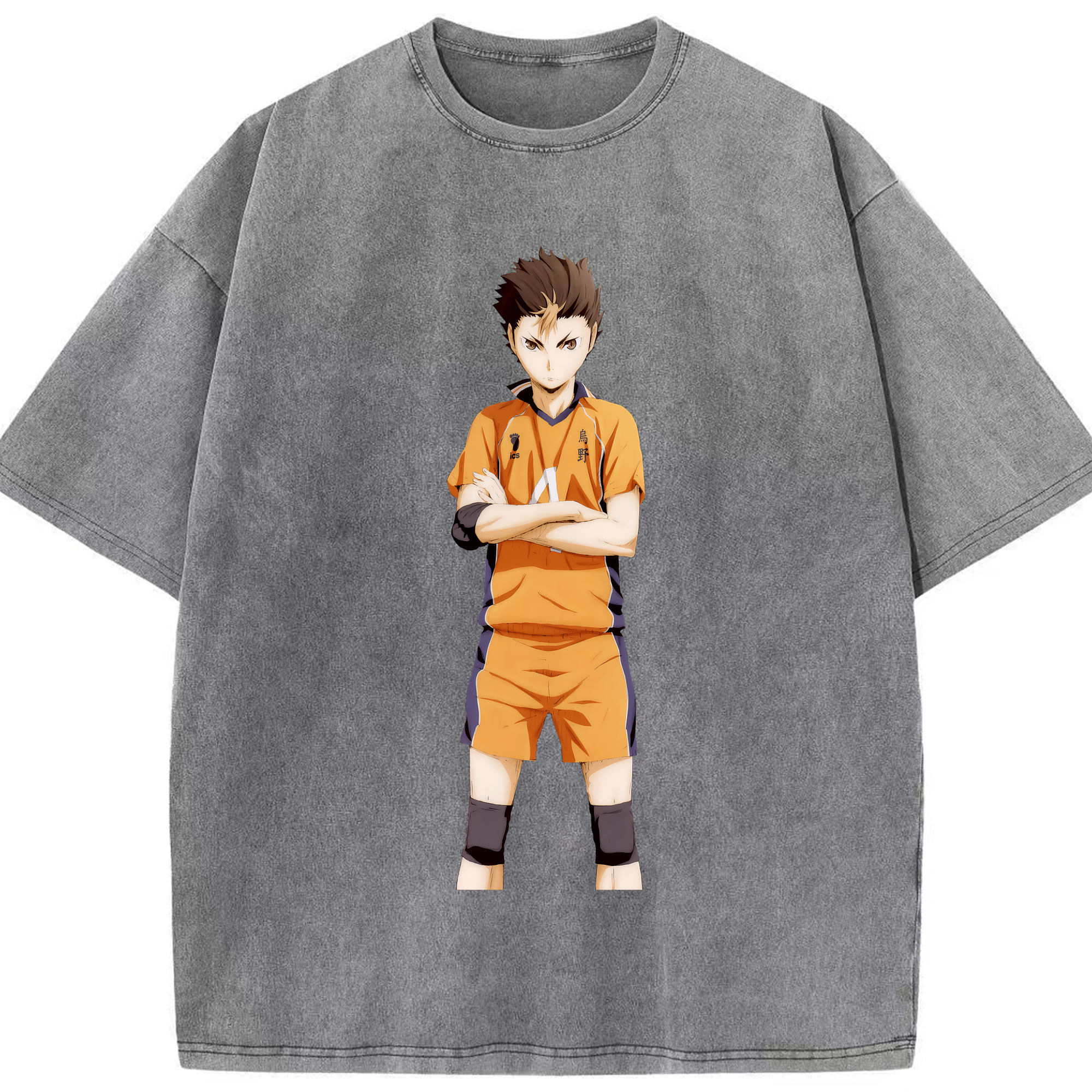 （画像用） ハイキュー!! Haikyu!! 綿100% ヴィンテージ風 半袖Tシャツ（フロントプリント）
