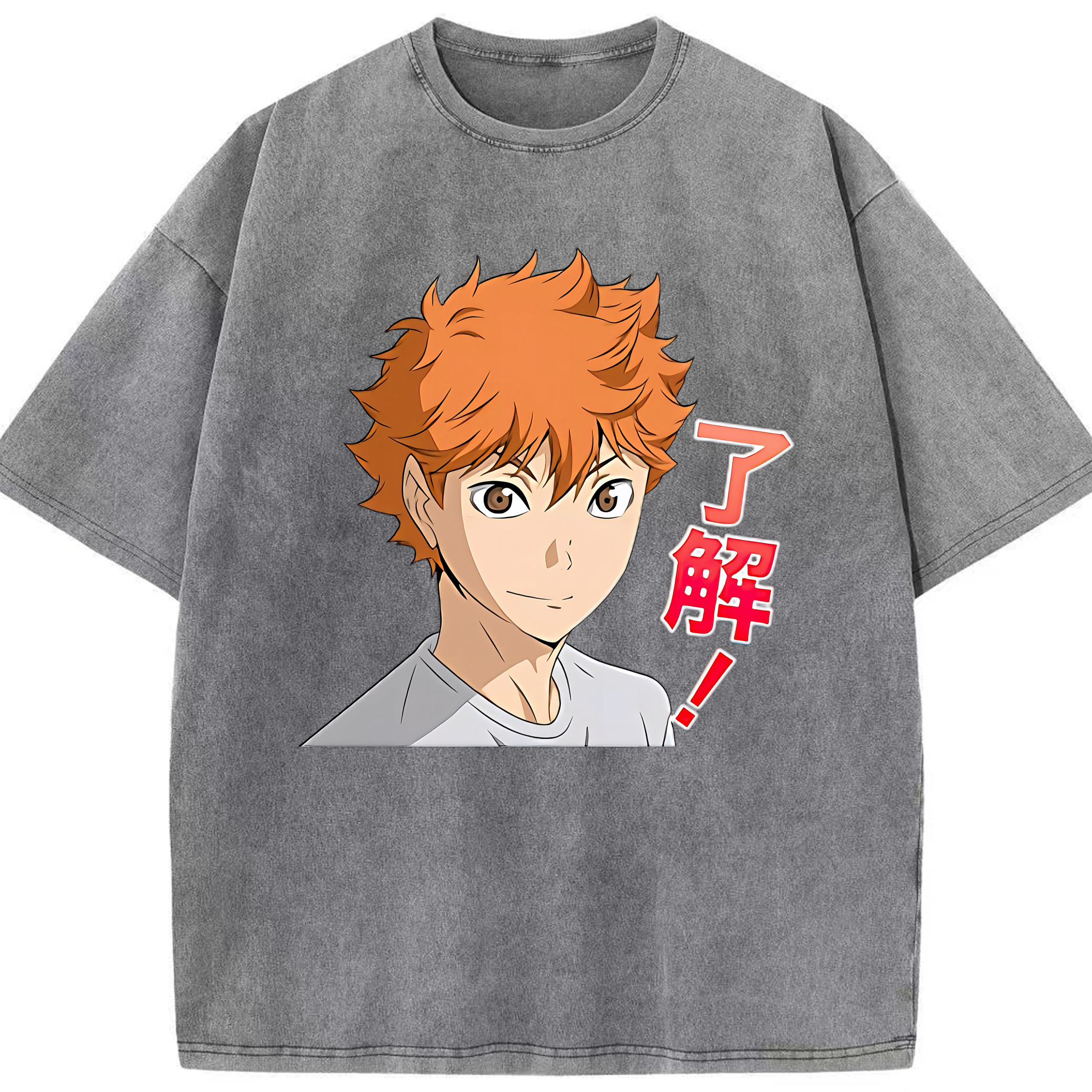 （画像用） ハイキュー!! Haikyu!! 綿100% ヴィンテージ風 半袖Tシャツ（フロントプリント）