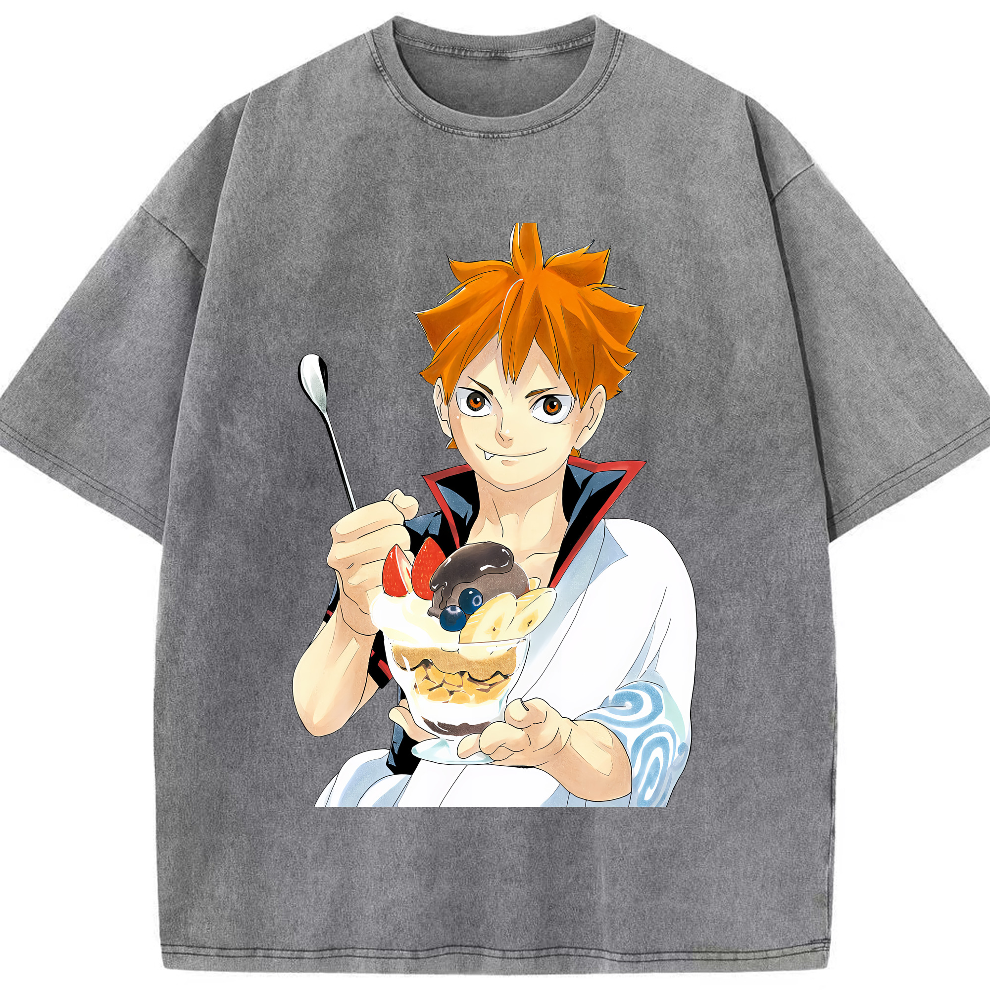 （画像用） ハイキュー!! Haikyu!! 綿100% ヴィンテージ風 半袖Tシャツ（フロントプリント）