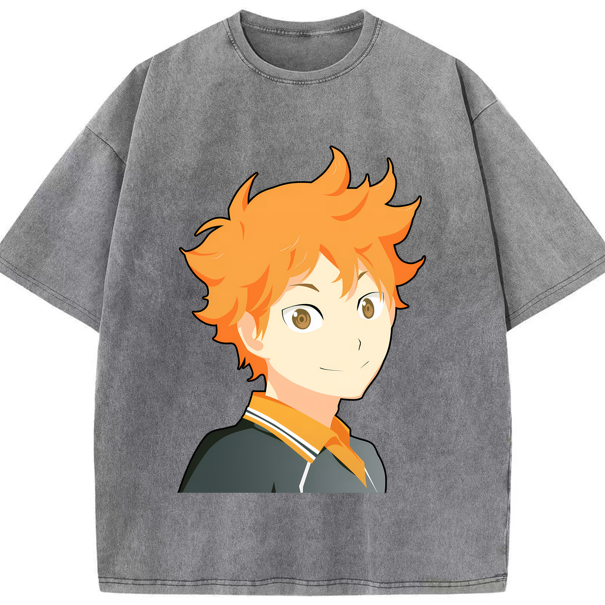 （画像用） ハイキュー!! Haikyu!! 綿100% ヴィンテージ風 半袖Tシャツ（フロントプリント）