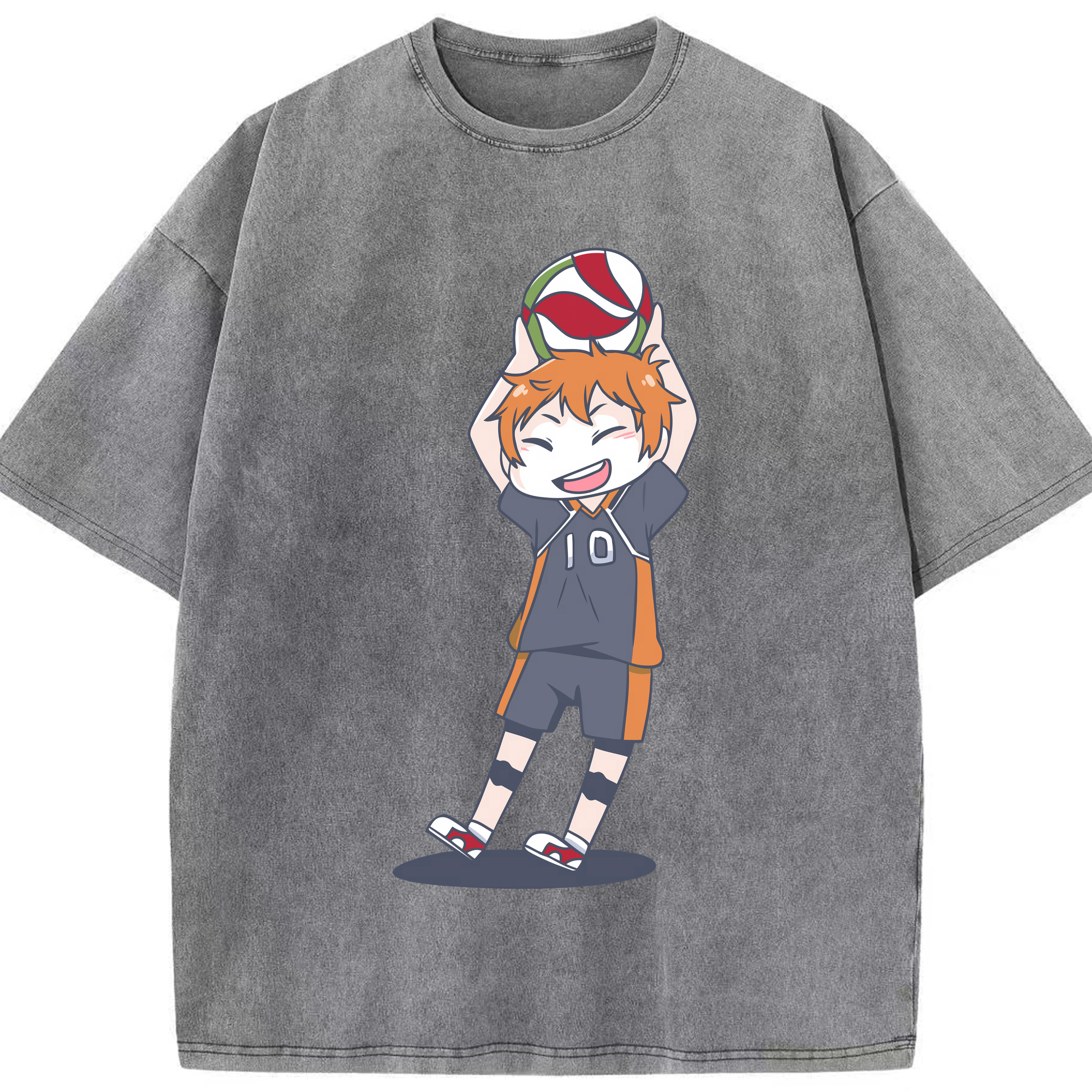 （画像用） ハイキュー!! Haikyu!! 綿100% ヴィンテージ風 半袖Tシャツ（フロントプリント）