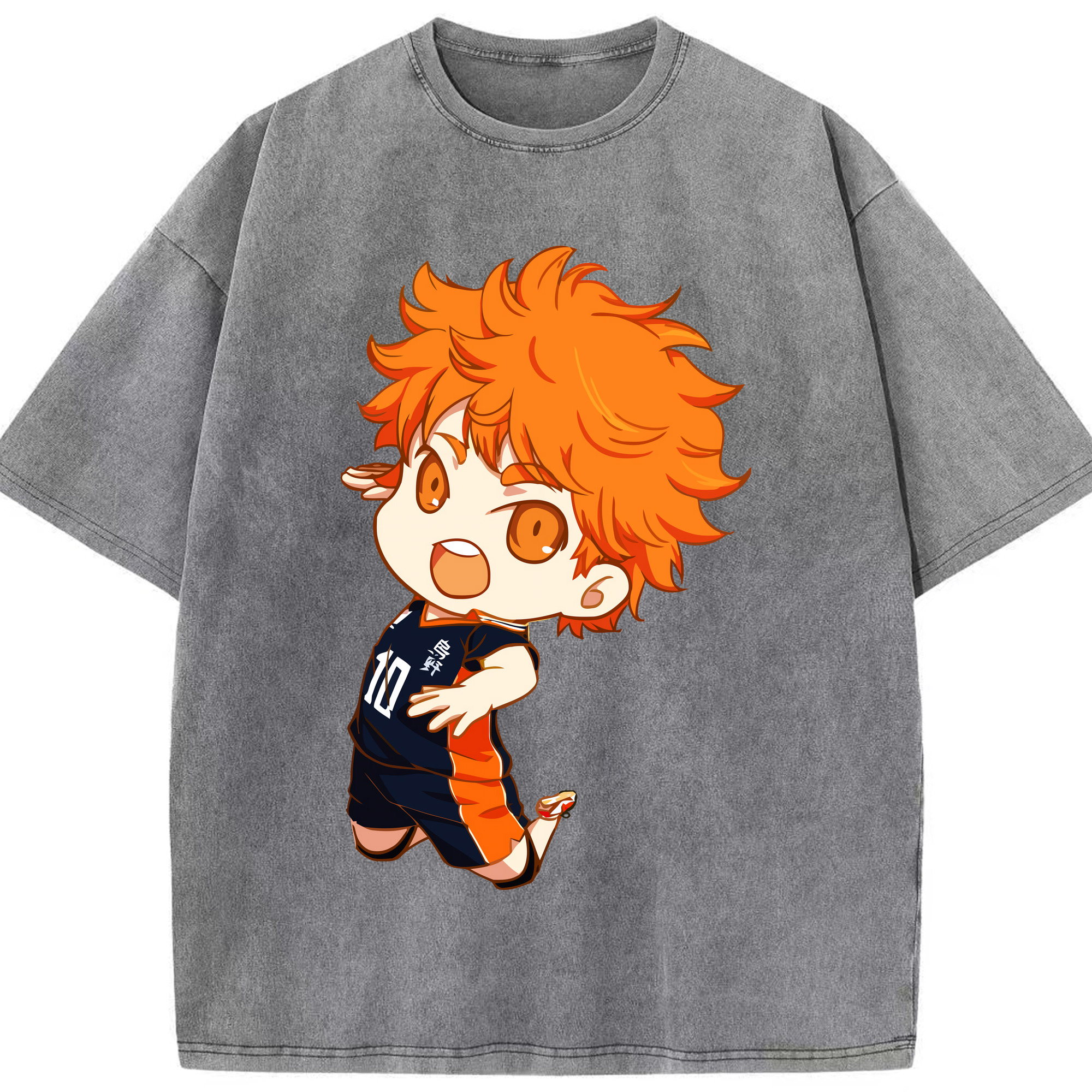 （画像用） ハイキュー!! Haikyu!! 綿100% ヴィンテージ風 半袖Tシャツ（フロントプリント）