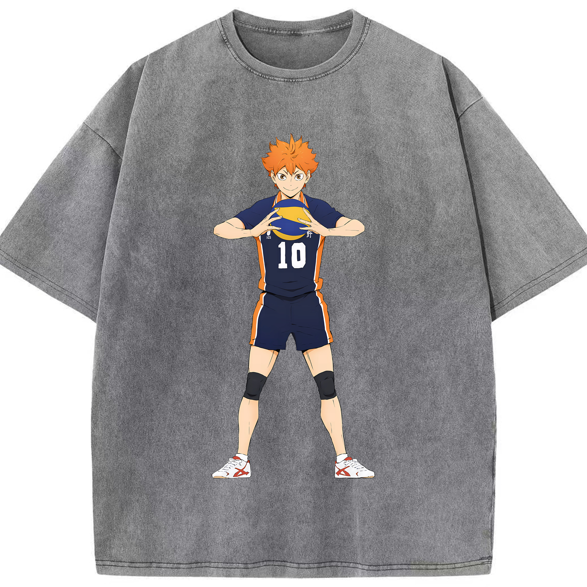 （画像用） ハイキュー!! Haikyu!! 綿100% ヴィンテージ風 半袖Tシャツ（フロントプリント）