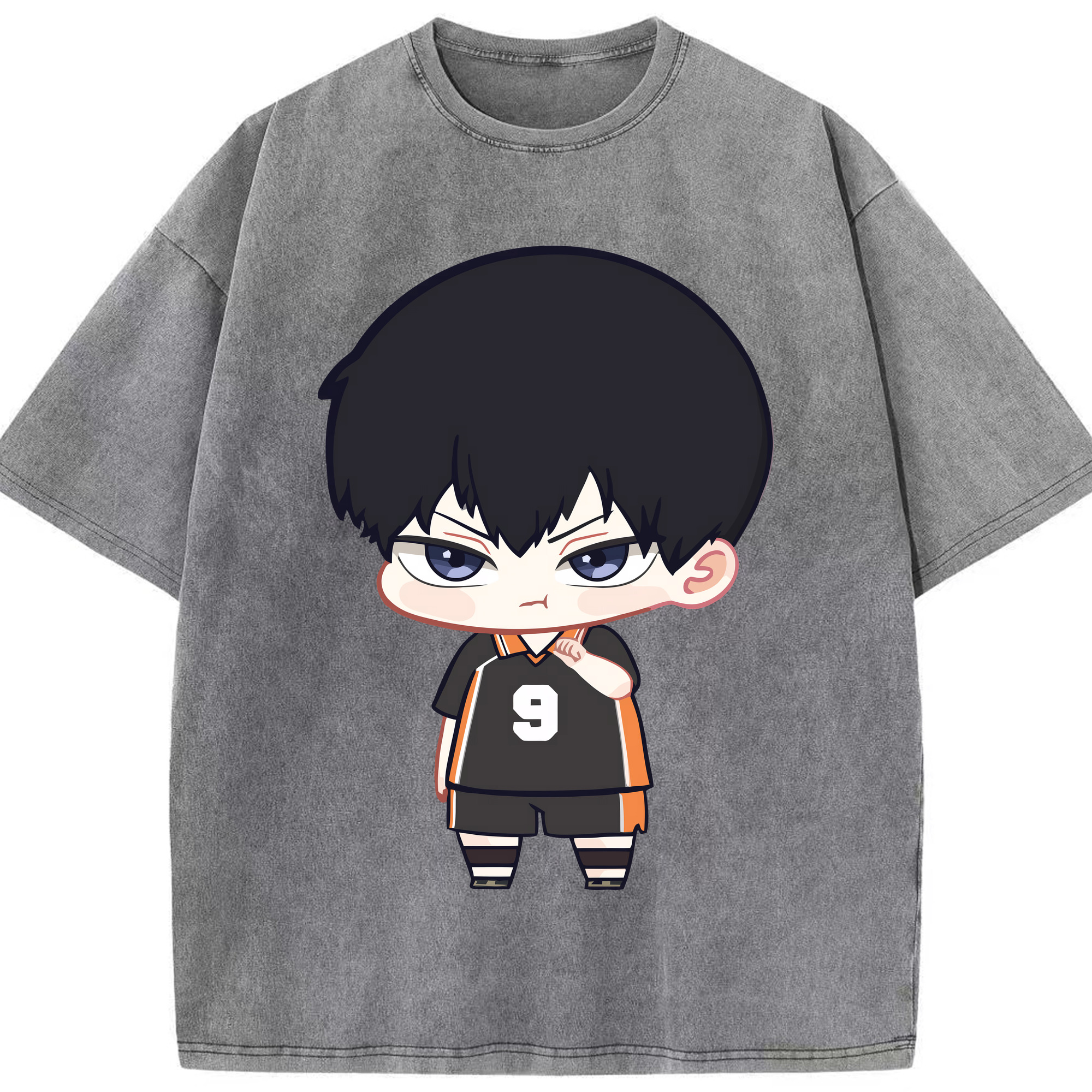 （画像用） ハイキュー!! Haikyu!! 綿100% ヴィンテージ風 半袖Tシャツ（フロントプリント）