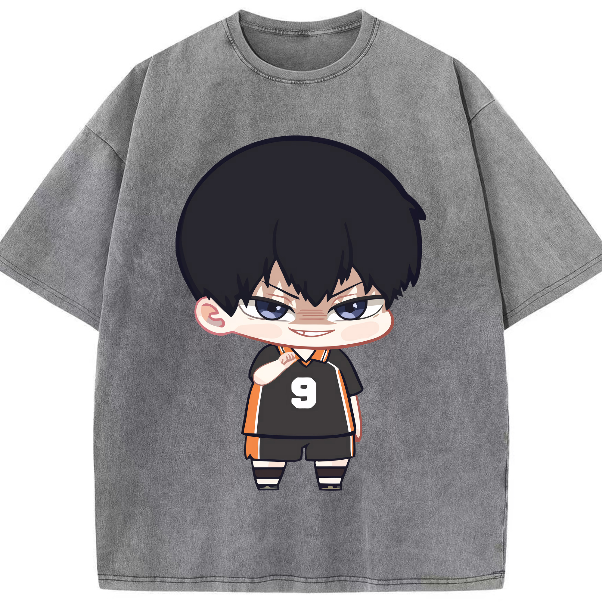 （画像用） ハイキュー!! Haikyu!! 綿100% ヴィンテージ風 半袖Tシャツ（フロントプリント）