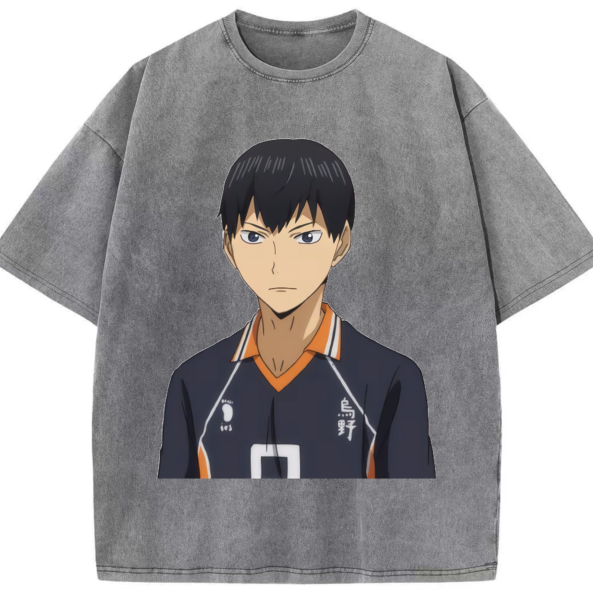 （画像用） ハイキュー!! Haikyu!! 綿100% ヴィンテージ風 半袖Tシャツ（フロントプリント）