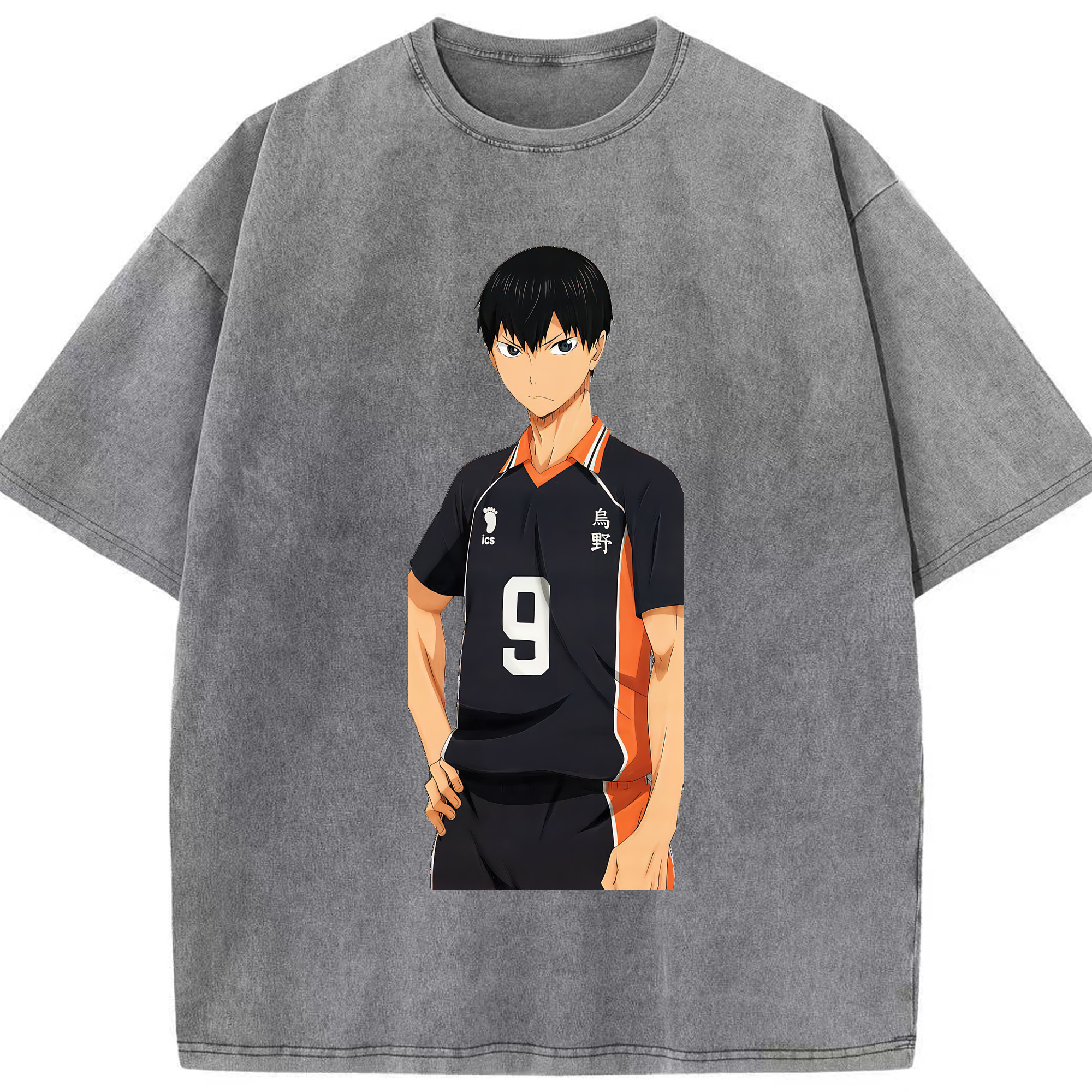 （画像用） ハイキュー!! Haikyu!! 綿100% ヴィンテージ風 半袖Tシャツ（フロントプリント）