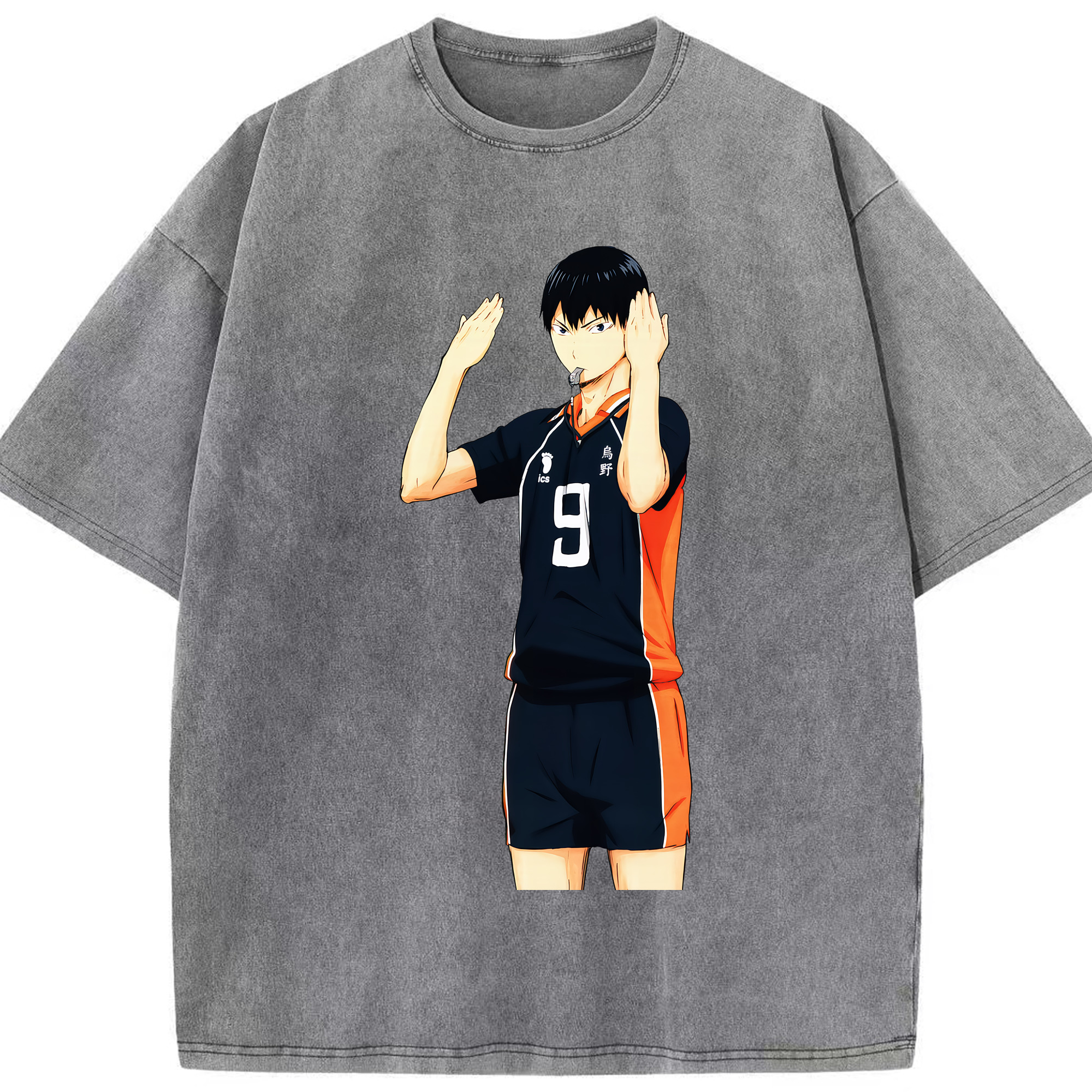 （画像用） ハイキュー!! Haikyu!! 綿100% ヴィンテージ風 半袖Tシャツ（フロントプリント）