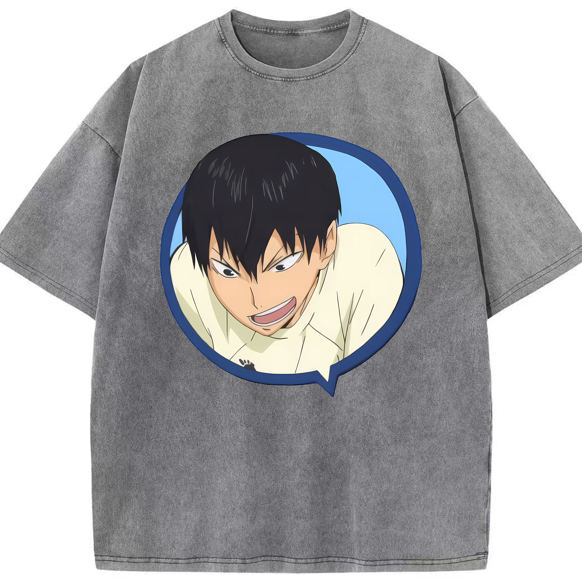 （画像用） ハイキュー!! Haikyu!! 綿100% ヴィンテージ風 半袖Tシャツ（フロントプリント）