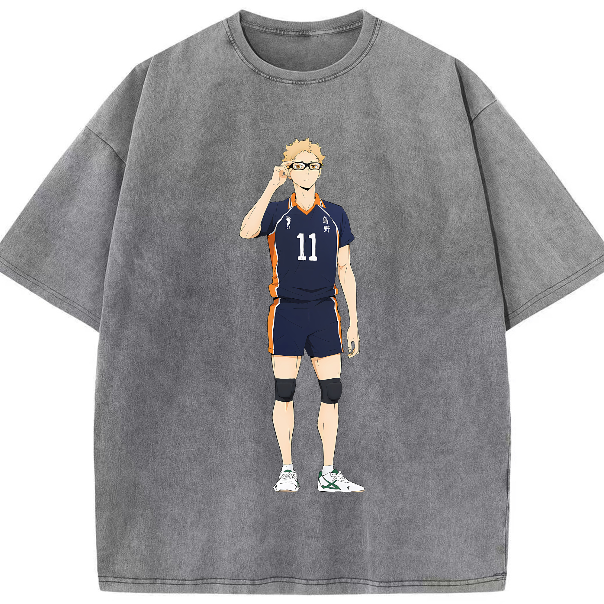 （画像用） ハイキュー!! Haikyu!! 綿100% ヴィンテージ風 半袖Tシャツ（フロントプリント）