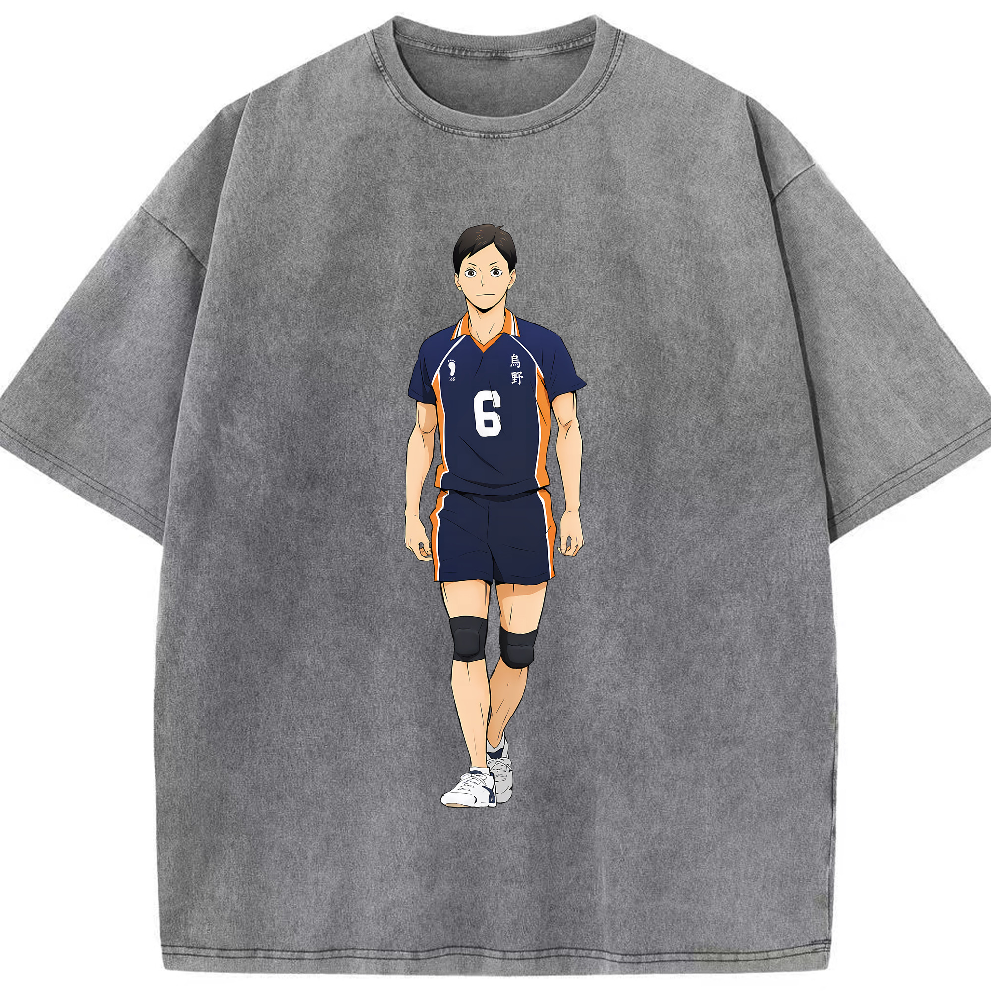 （画像用） ハイキュー!! Haikyu!! 綿100% ヴィンテージ風 半袖Tシャツ（フロントプリント）