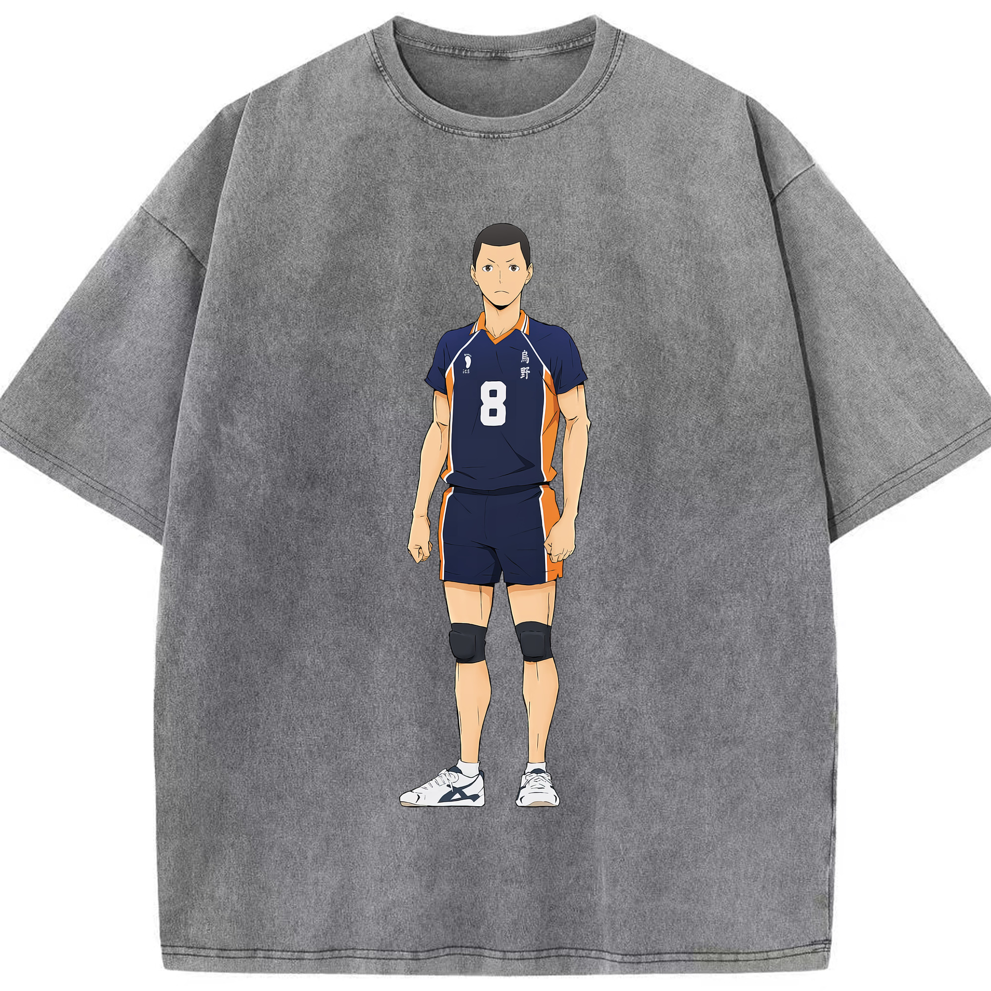 （画像用） ハイキュー!! Haikyu!! 綿100% ヴィンテージ風 半袖Tシャツ（フロントプリント）