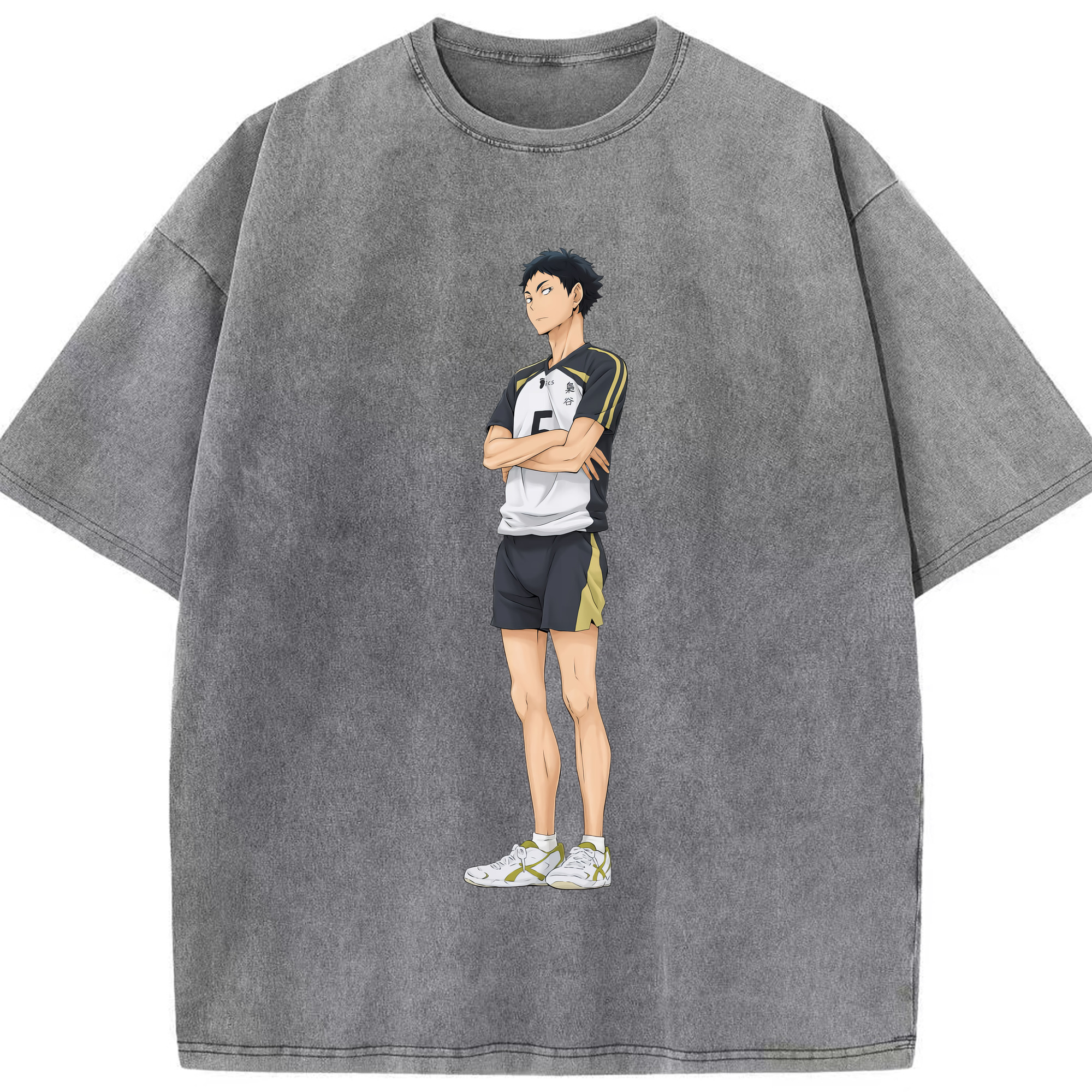 （画像用） ハイキュー!! Haikyu!! 綿100% ヴィンテージ風 半袖Tシャツ（フロントプリント）