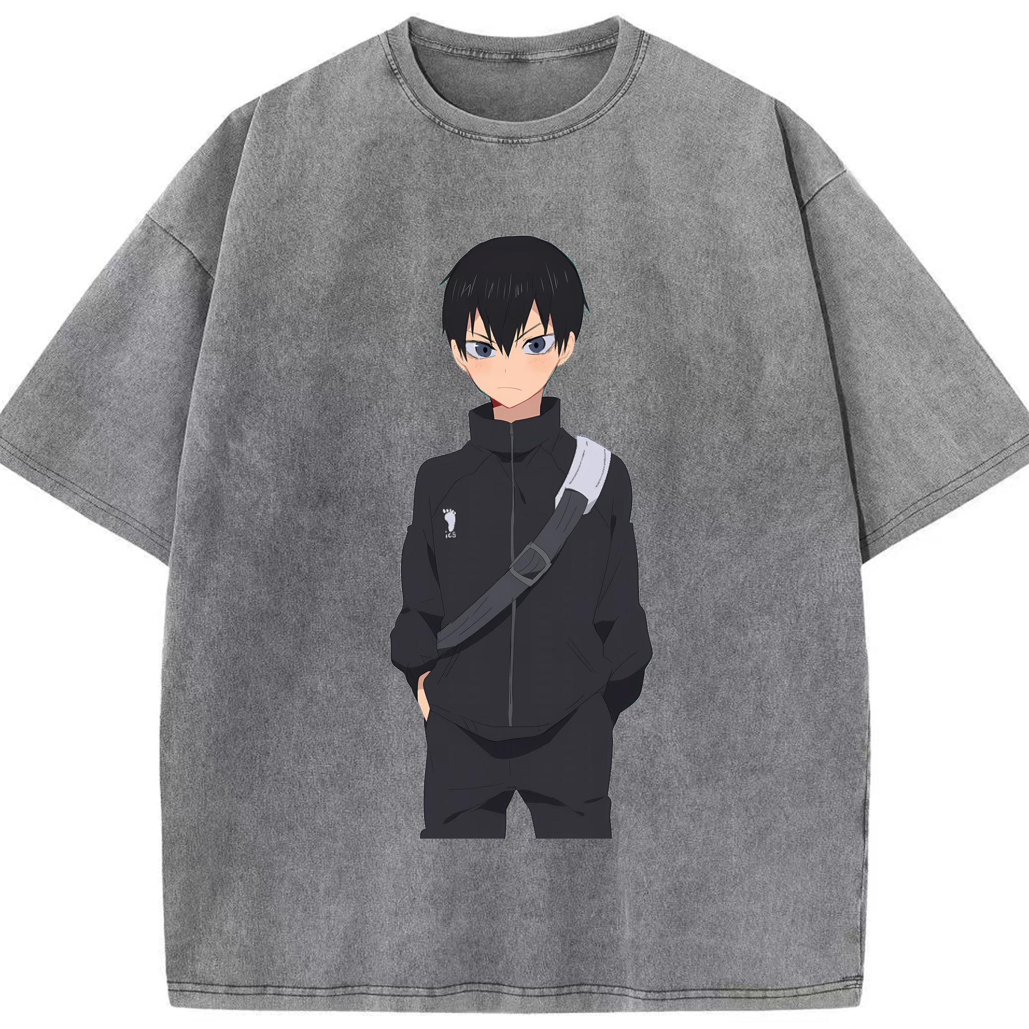 （画像用） ハイキュー!! Haikyu!! 綿100% ヴィンテージ風 半袖Tシャツ（フロントプリント）