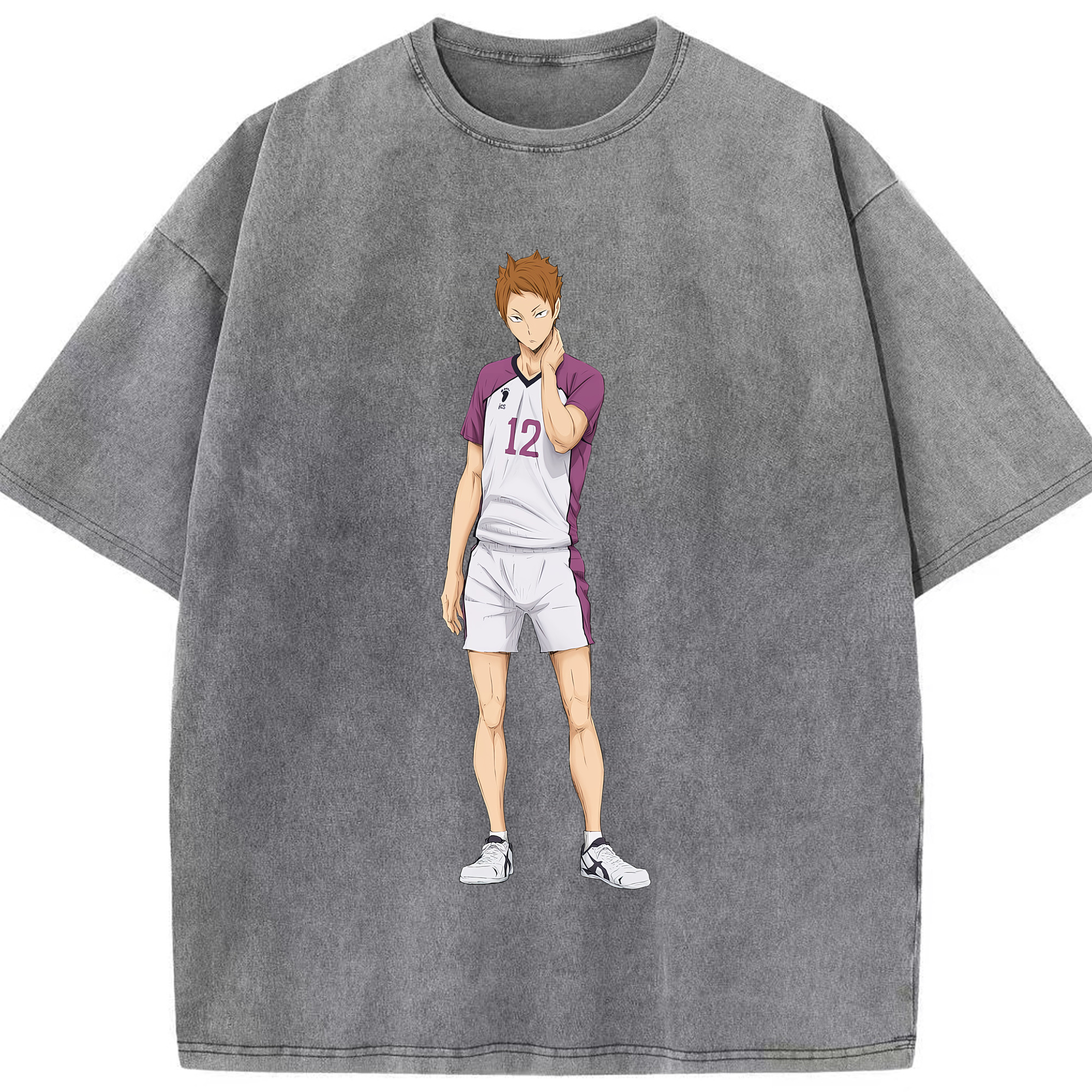 （画像用） ハイキュー!! Haikyu!! 綿100% ヴィンテージ風 半袖Tシャツ（フロントプリント）