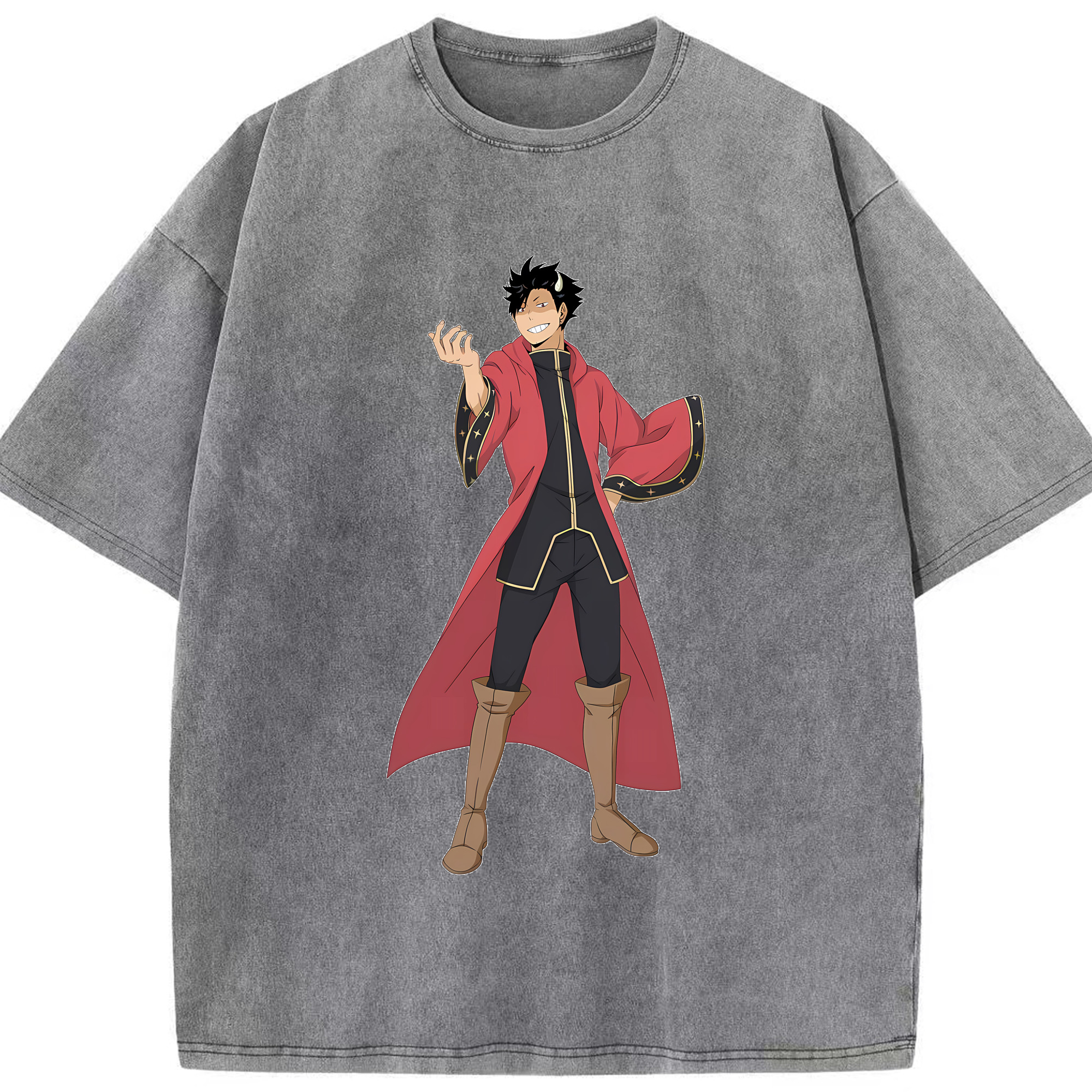 （画像用） ハイキュー!! Haikyu!! 綿100% ヴィンテージ風 半袖Tシャツ（フロントプリント）