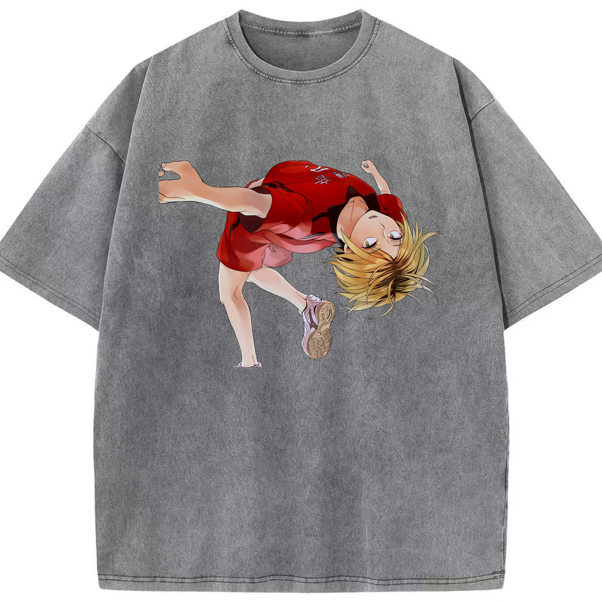（画像用） ハイキュー!! Haikyu!! 綿100% ヴィンテージ風 半袖Tシャツ（フロントプリント）