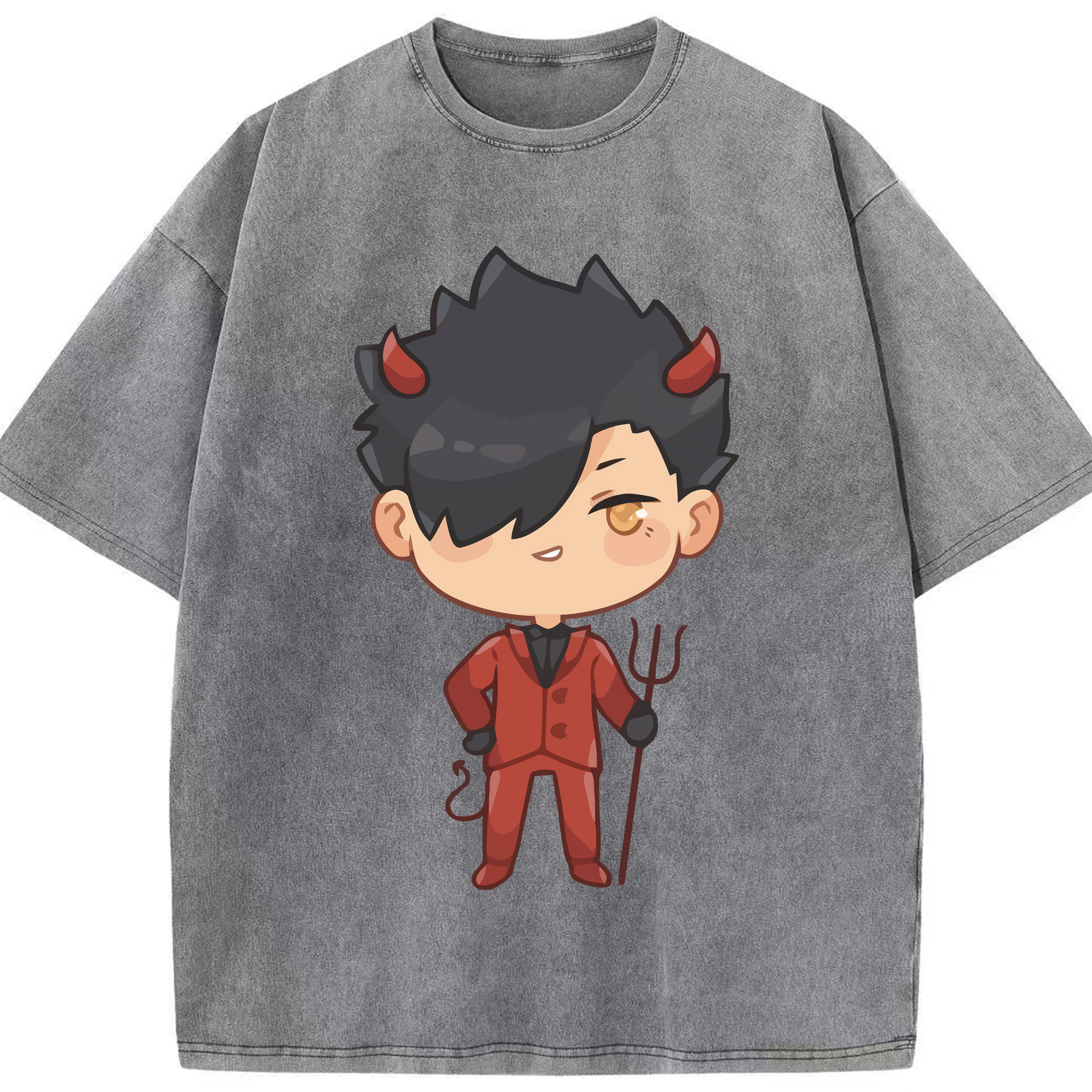 （画像用） ハイキュー!! Haikyu!! 綿100% ヴィンテージ風 半袖Tシャツ（フロントプリント）