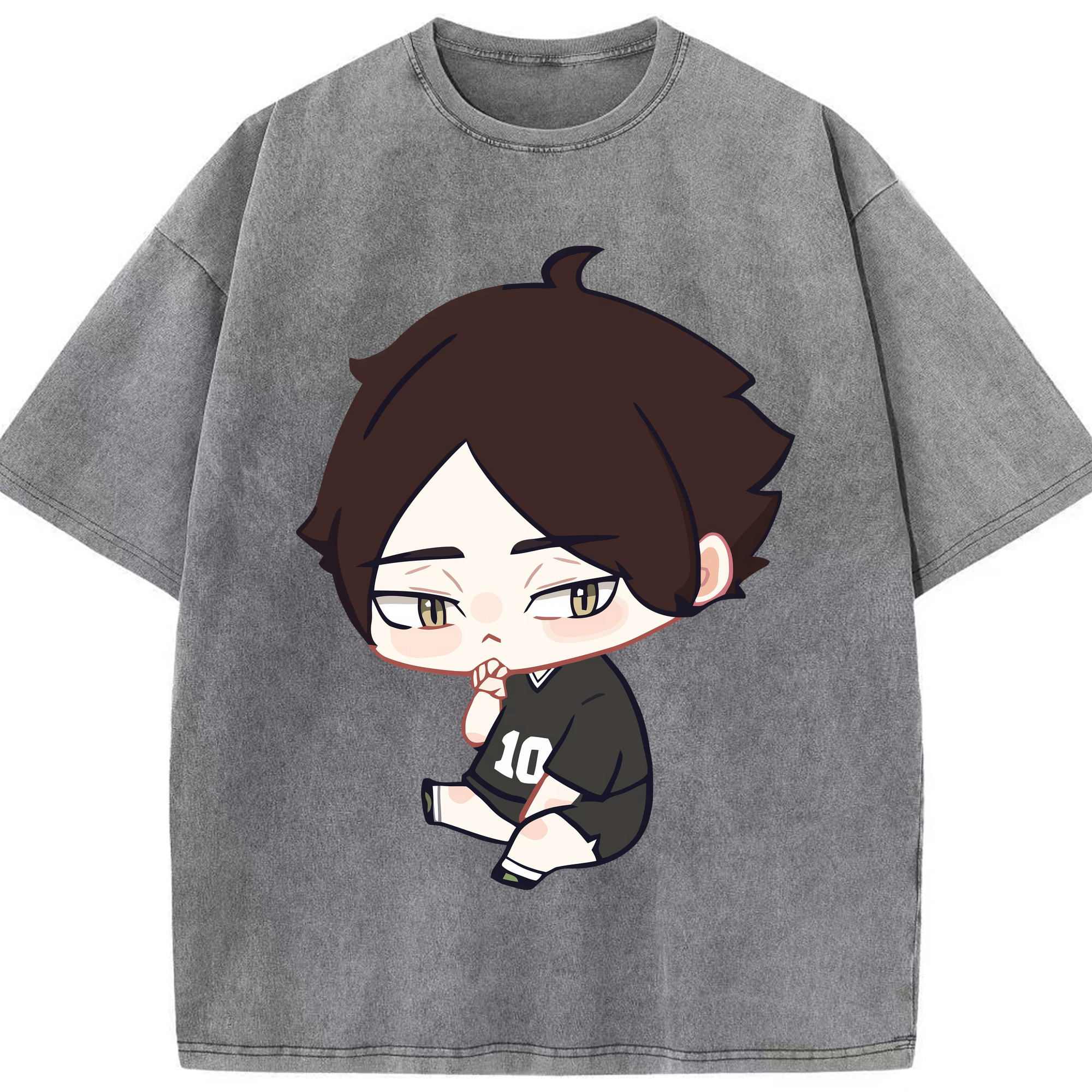 （画像用） ハイキュー!! Haikyu!! 綿100% ヴィンテージ風 半袖Tシャツ（フロントプリント）