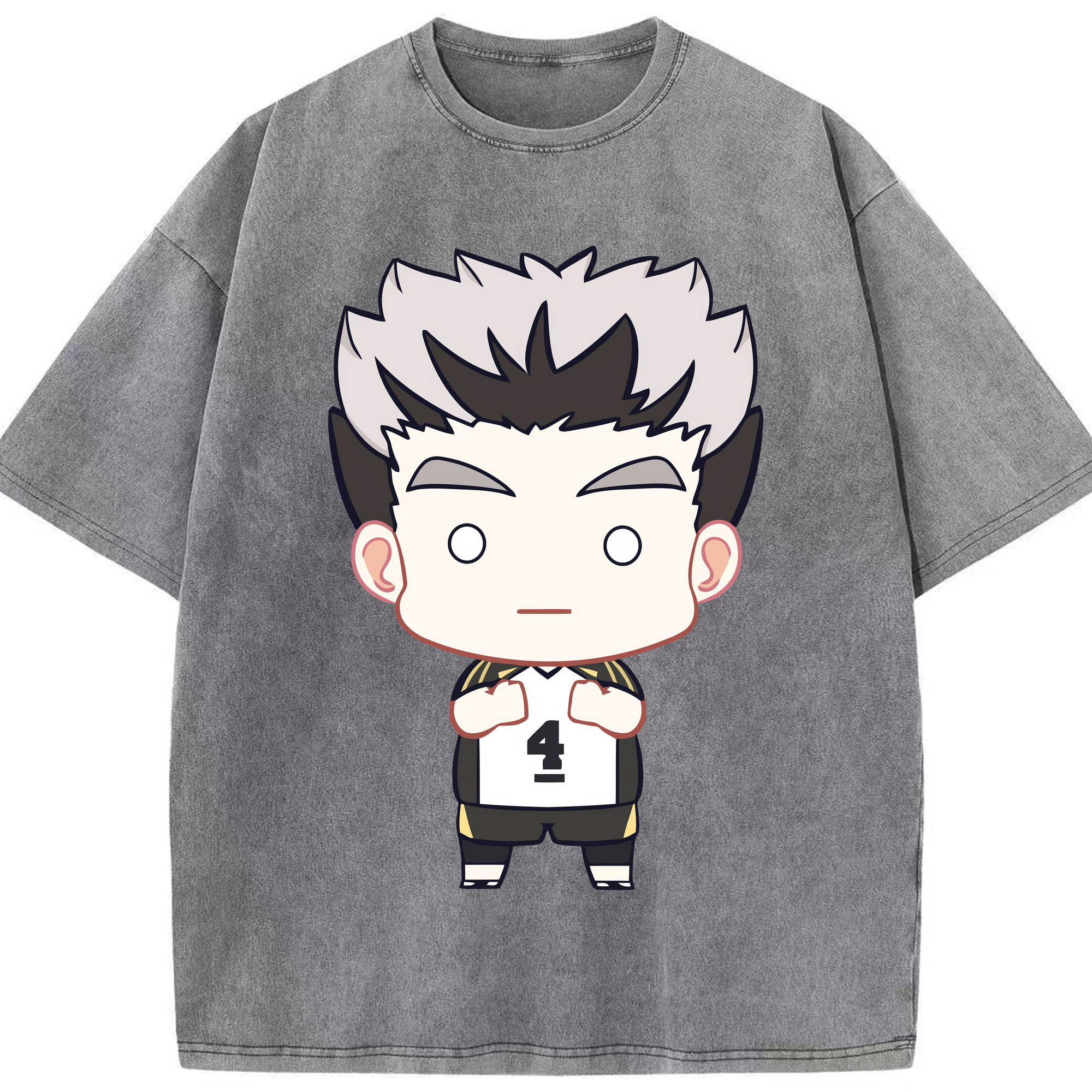 （画像用） ハイキュー!! Haikyu!! 綿100% ヴィンテージ風 半袖Tシャツ（フロントプリント）