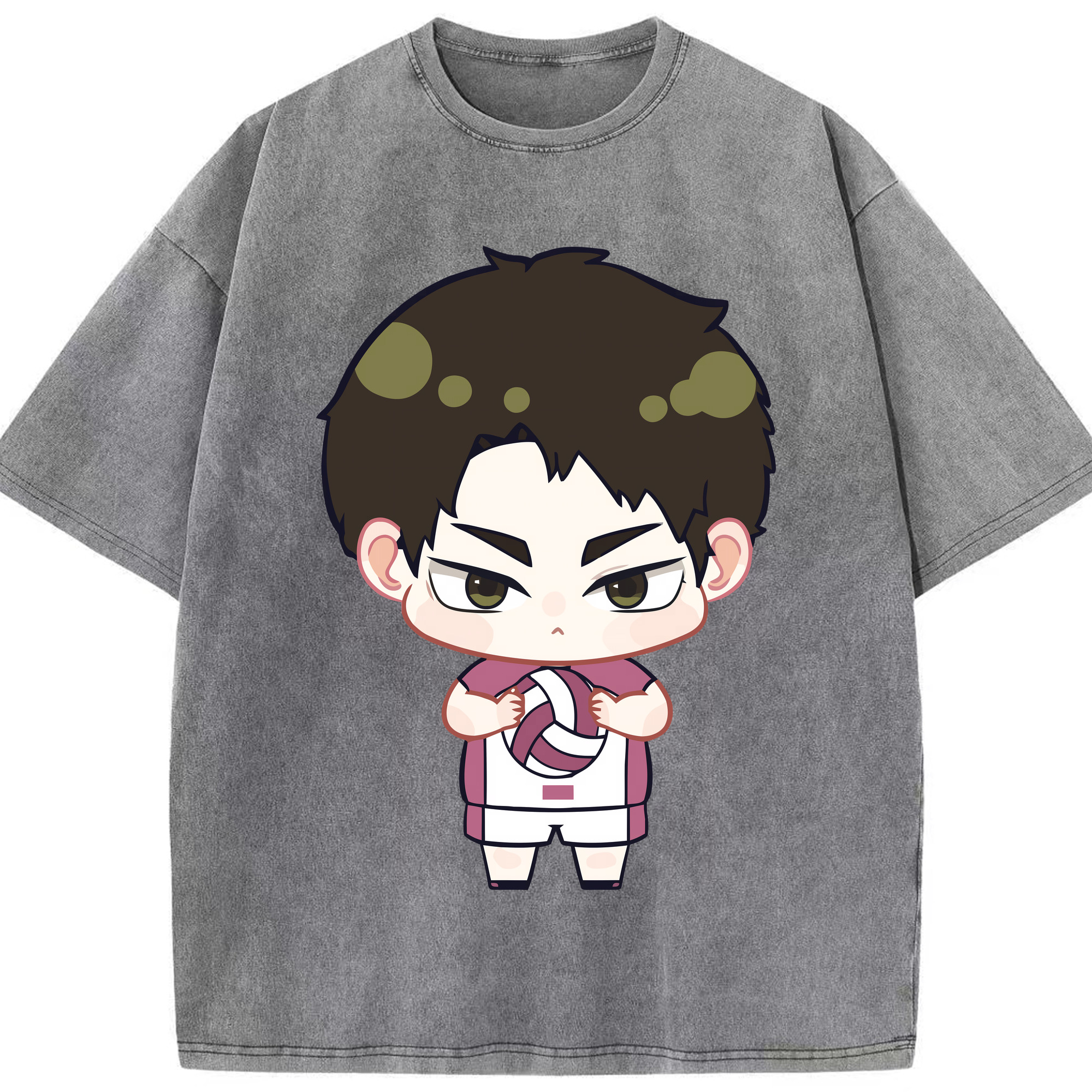 （画像用） ハイキュー!! Haikyu!! 綿100% ヴィンテージ風 半袖Tシャツ（フロントプリント）