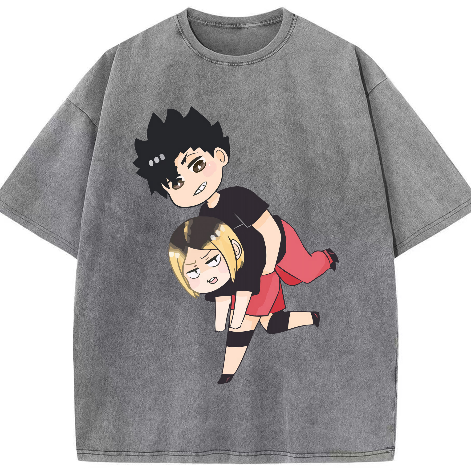 （画像用） ハイキュー!! Haikyu!! 綿100% ヴィンテージ風 半袖Tシャツ（フロントプリント）