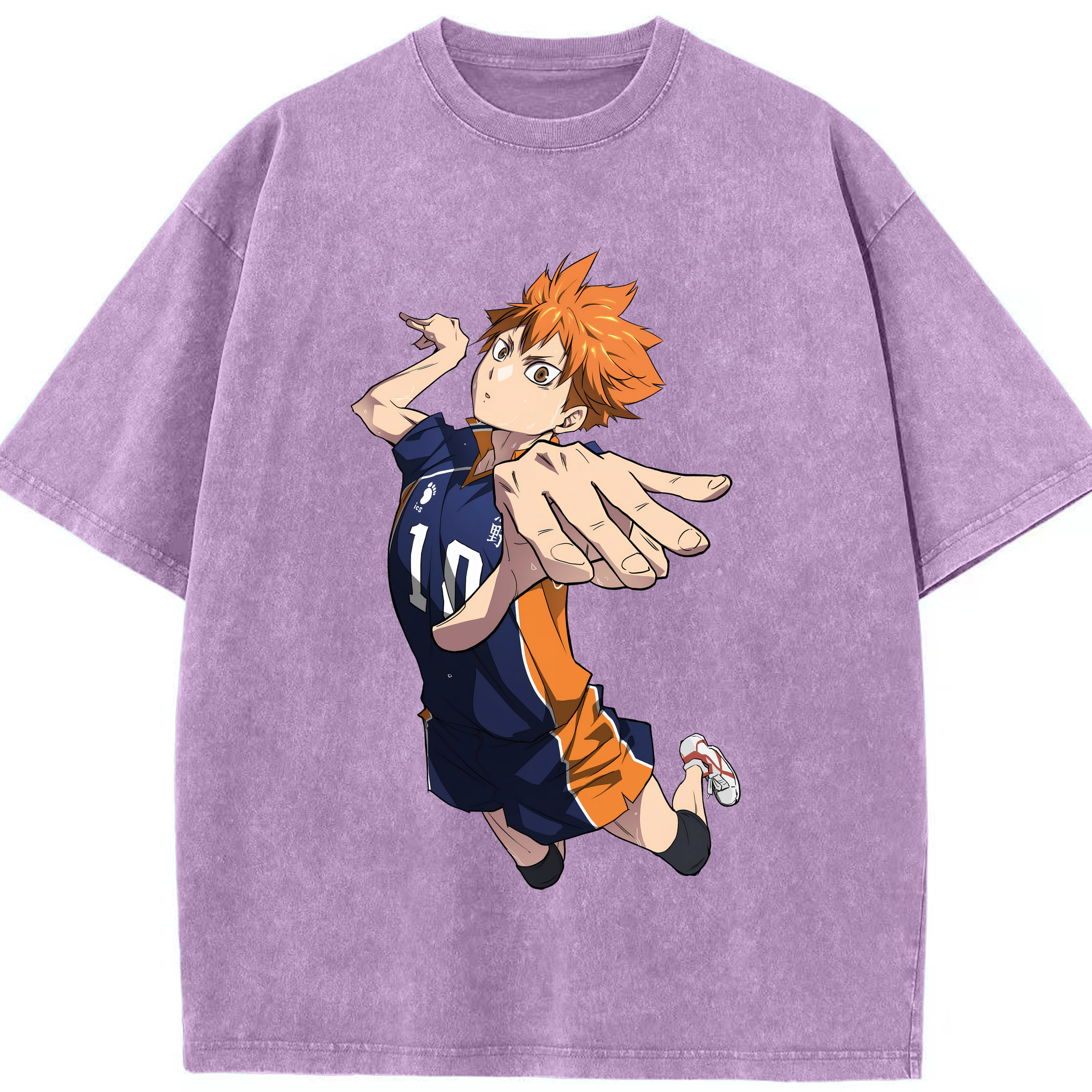 （画像用） ハイキュー!! Haikyu!! 綿100% ヴィンテージ風 半袖Tシャツ（フロントプリント）