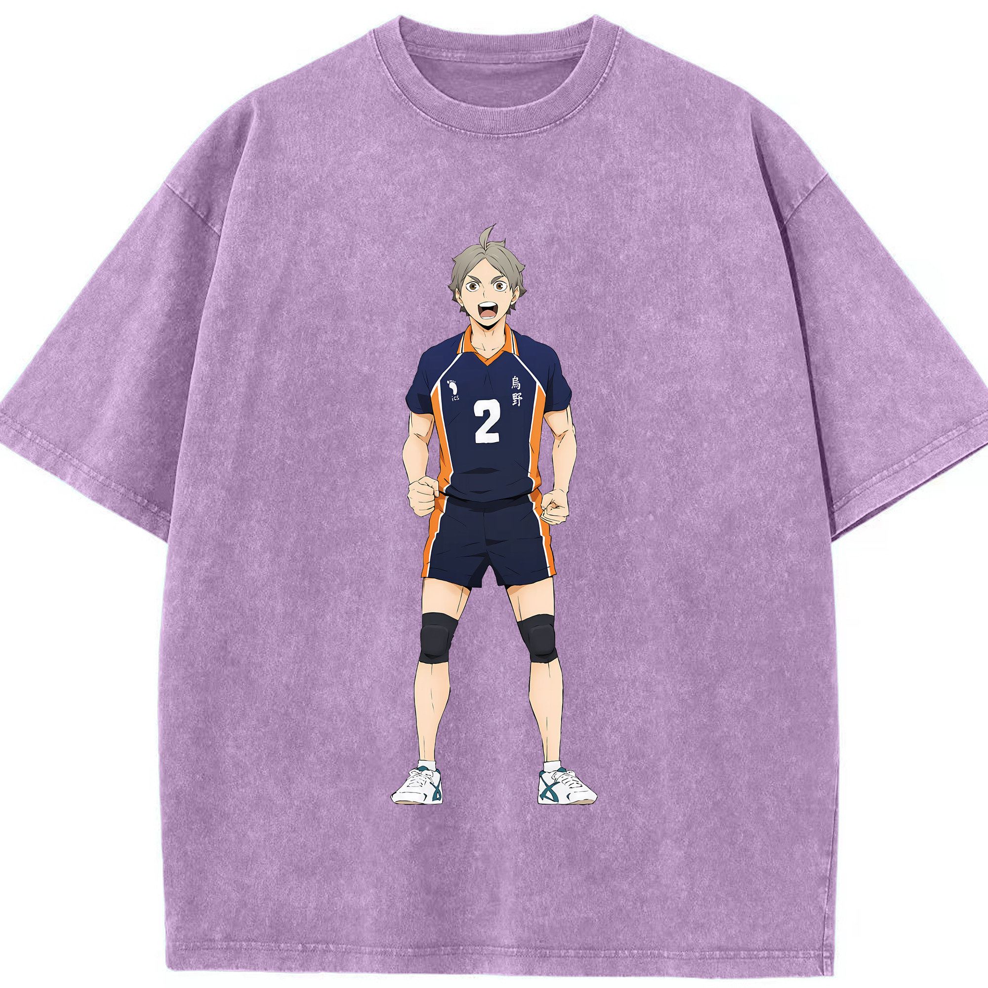 （画像用） ハイキュー!! Haikyu!! 綿100% ヴィンテージ風 半袖Tシャツ（フロントプリント）