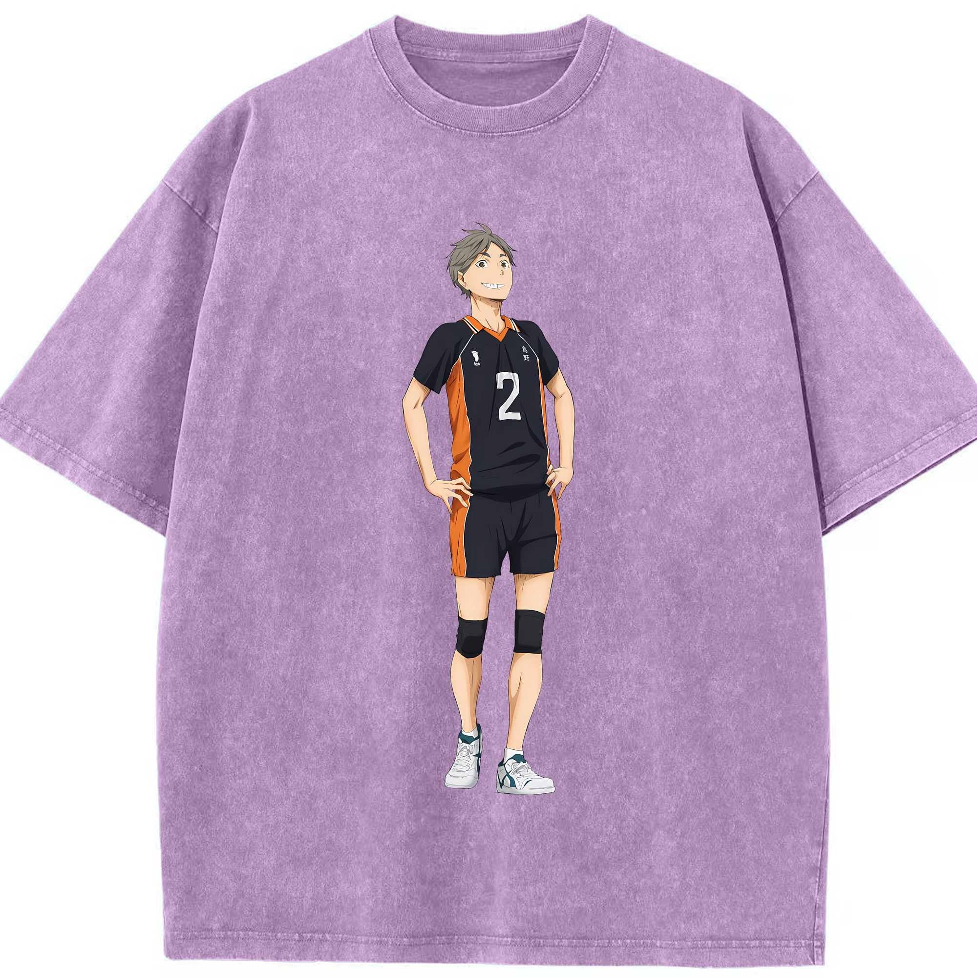 （画像用） ハイキュー!! Haikyu!! 綿100% ヴィンテージ風 半袖Tシャツ（フロントプリント）