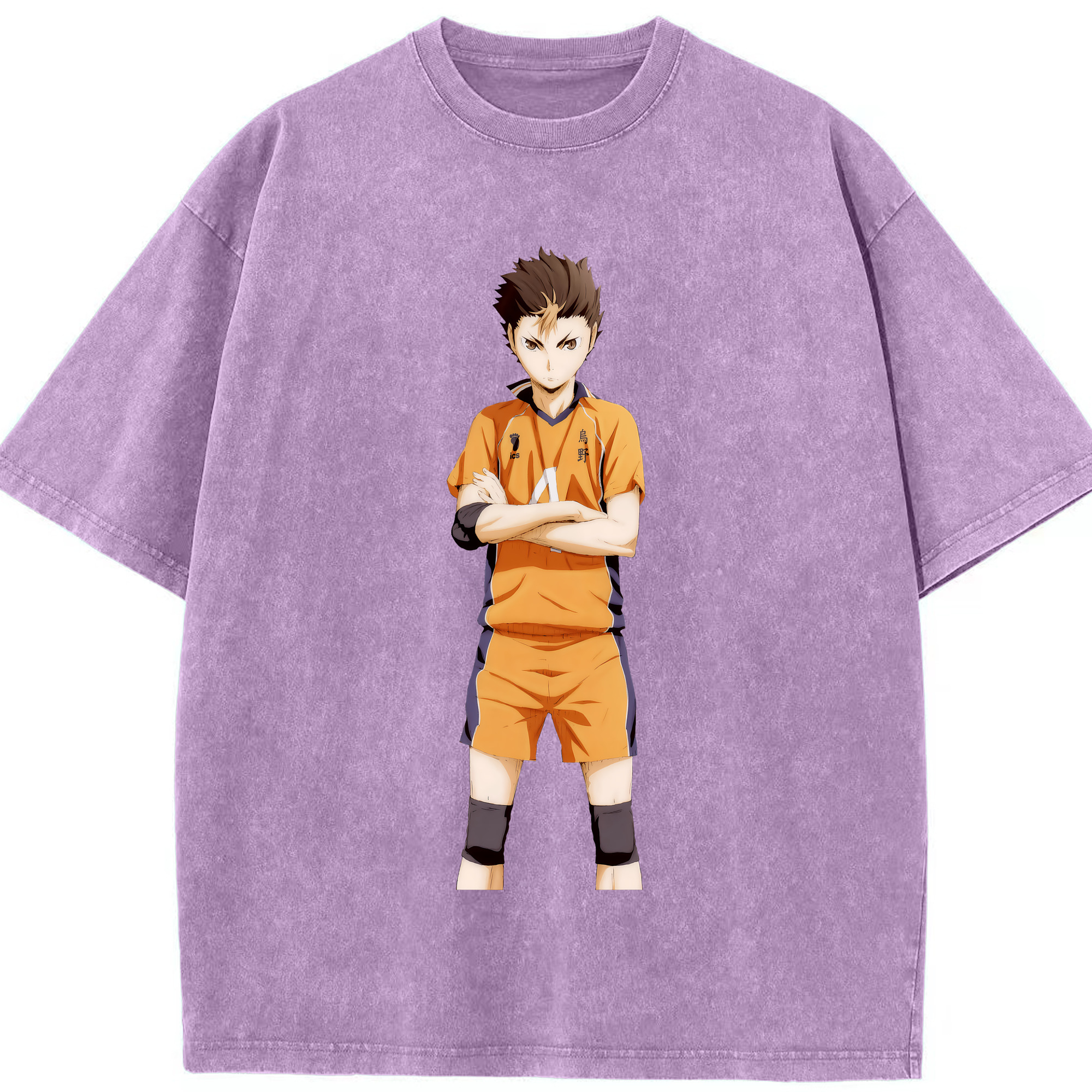 （画像用） ハイキュー!! Haikyu!! 綿100% ヴィンテージ風 半袖Tシャツ（フロントプリント）