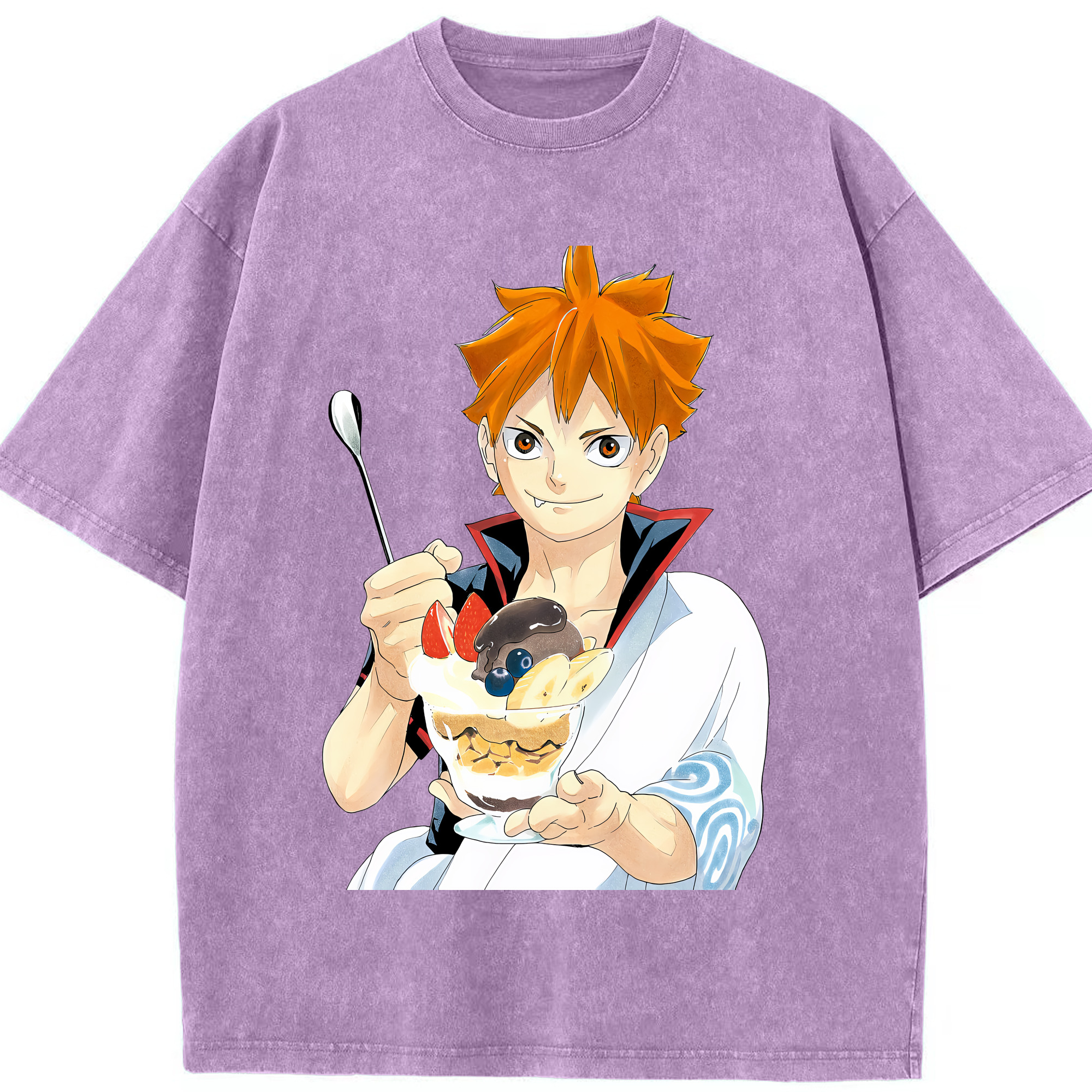 （画像用） ハイキュー!! Haikyu!! 綿100% ヴィンテージ風 半袖Tシャツ（フロントプリント）