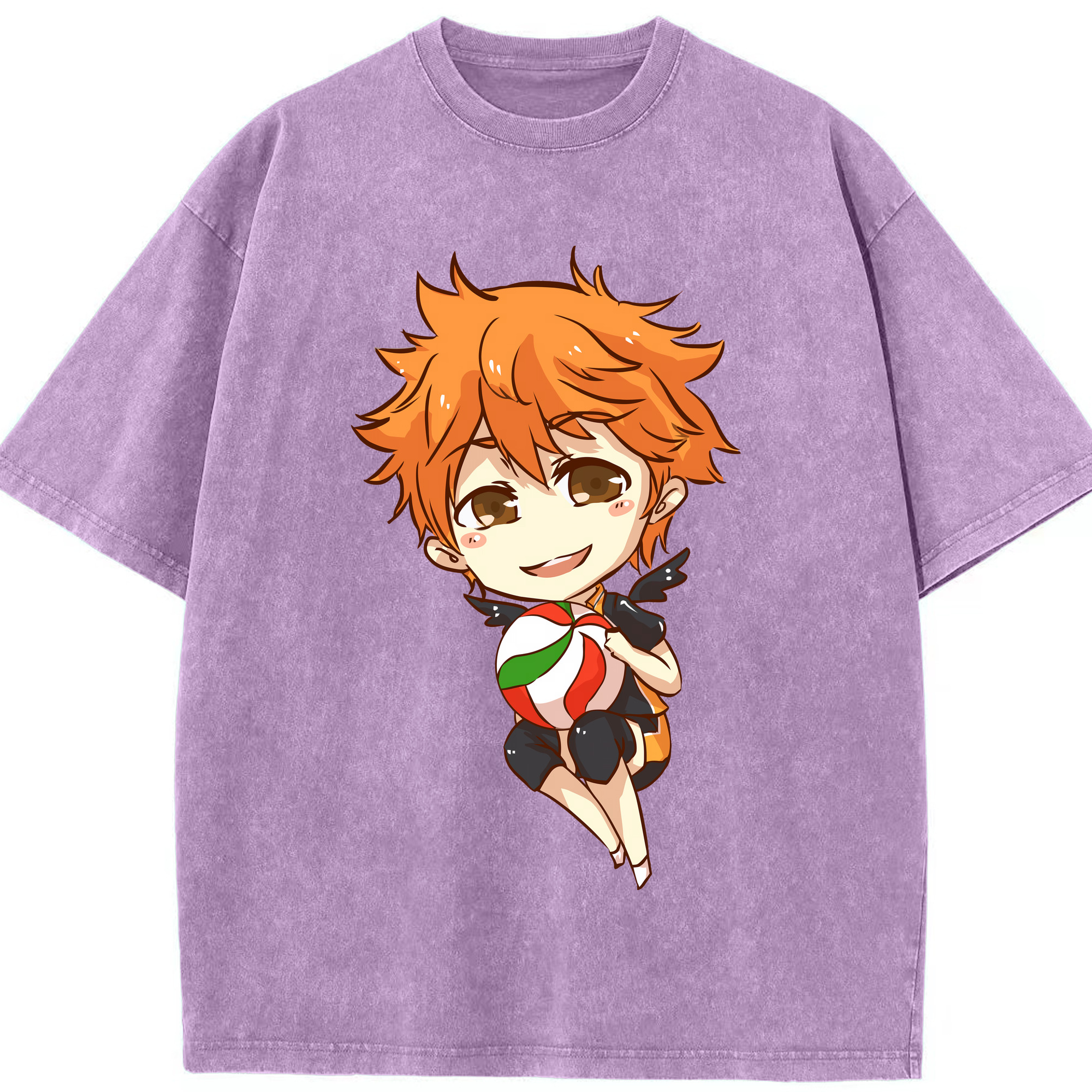 （画像用） ハイキュー!! Haikyu!! 綿100% ヴィンテージ風 半袖Tシャツ（フロントプリント）