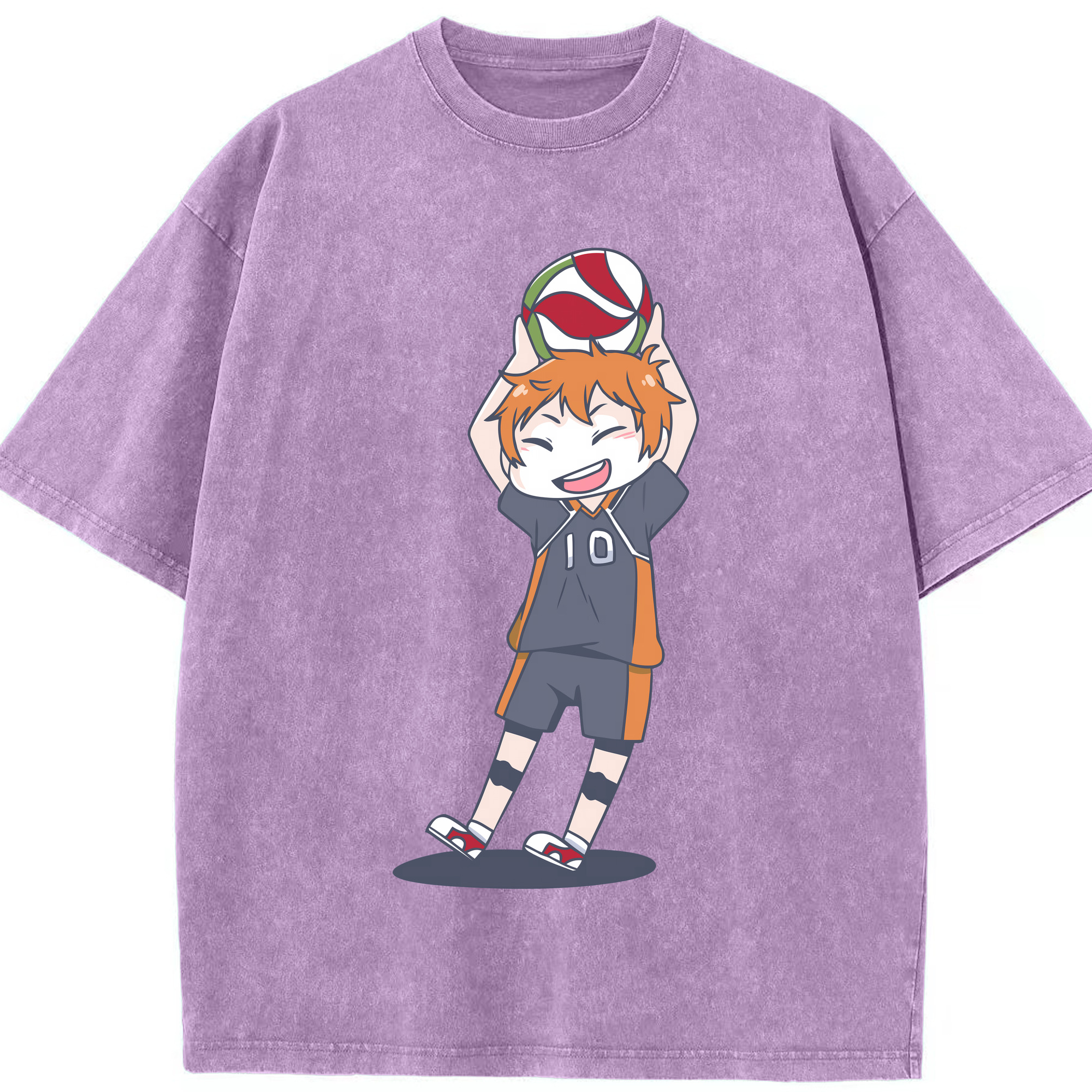（画像用） ハイキュー!! Haikyu!! 綿100% ヴィンテージ風 半袖Tシャツ（フロントプリント）