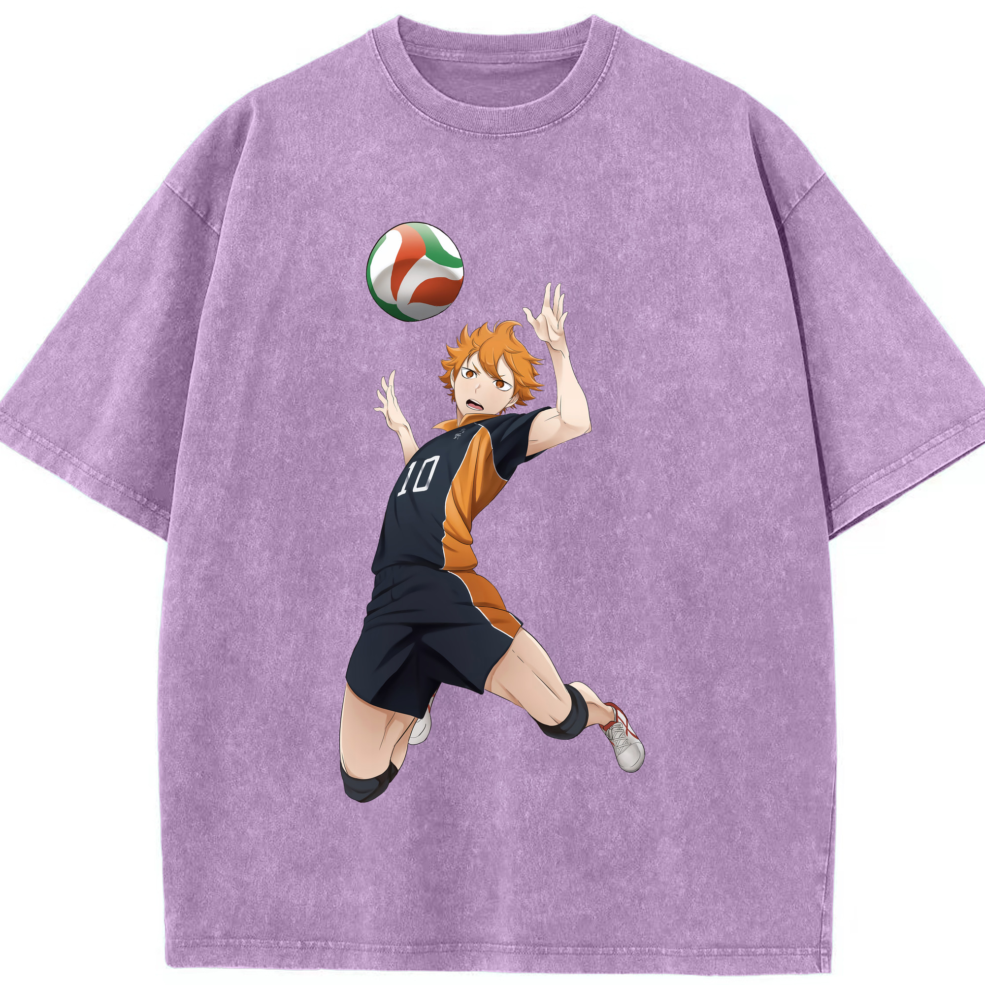 （画像用） ハイキュー!! Haikyu!! 綿100% ヴィンテージ風 半袖Tシャツ（フロントプリント）