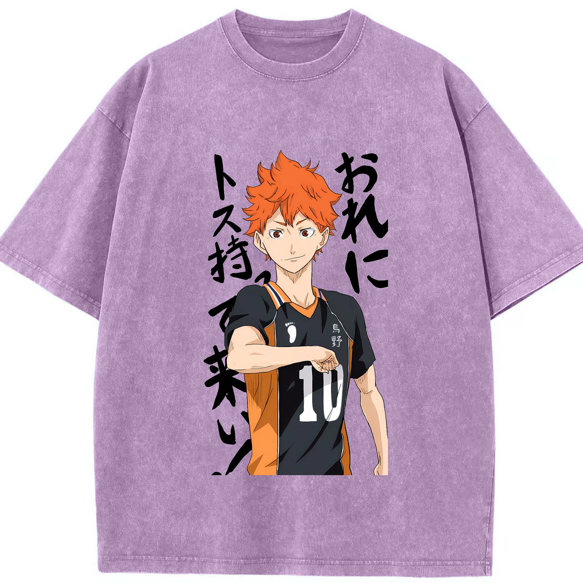 （画像用） ハイキュー!! Haikyu!! 綿100% ヴィンテージ風 半袖Tシャツ（フロントプリント）