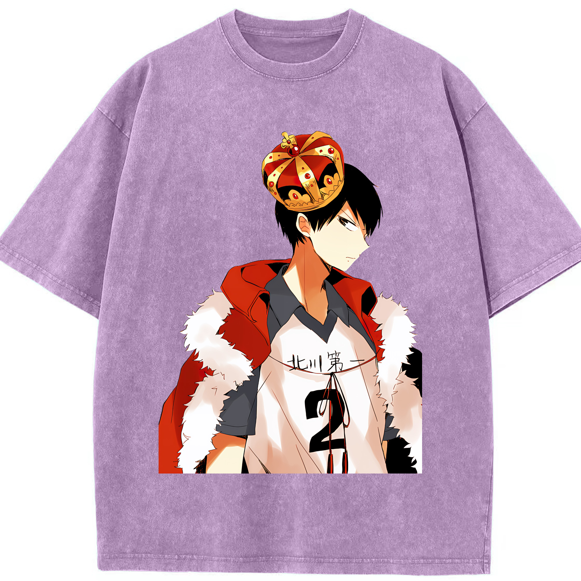 （画像用） ハイキュー!! Haikyu!! 綿100% ヴィンテージ風 半袖Tシャツ（フロントプリント）