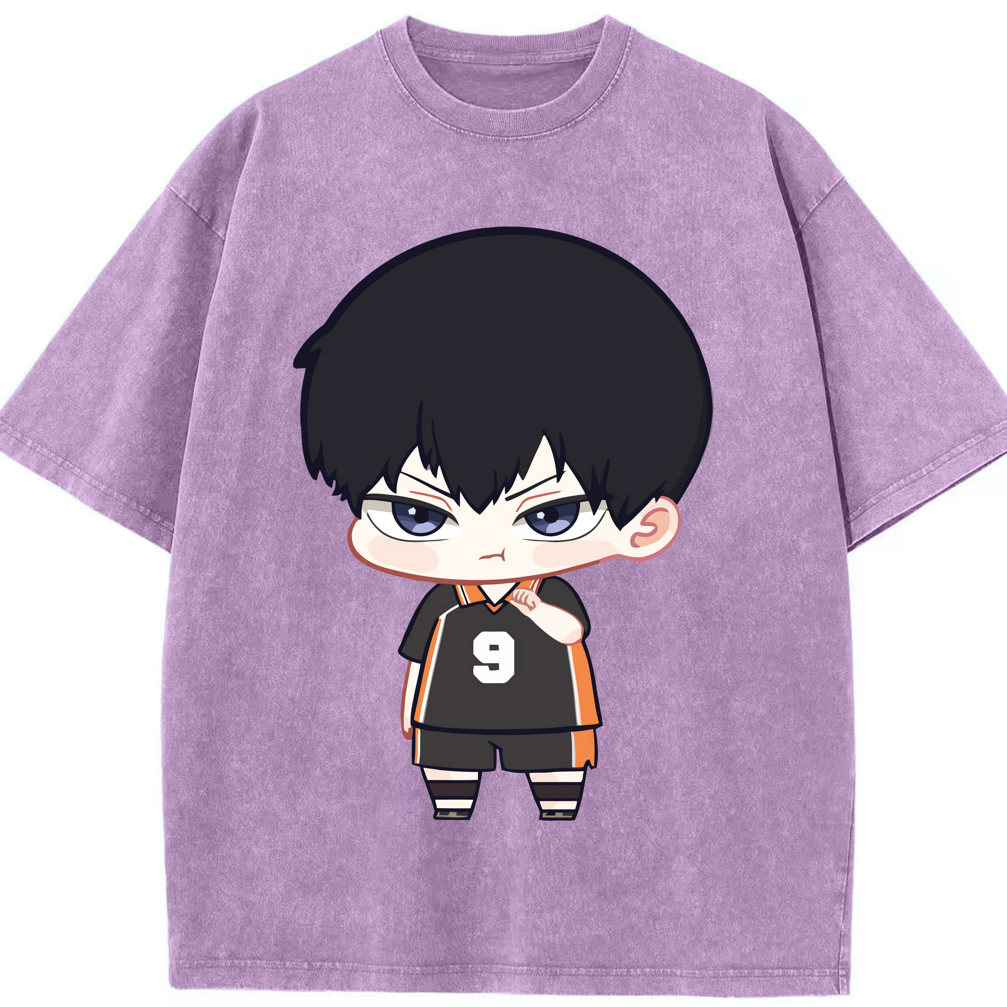 （画像用） ハイキュー!! Haikyu!! 綿100% ヴィンテージ風 半袖Tシャツ（フロントプリント）