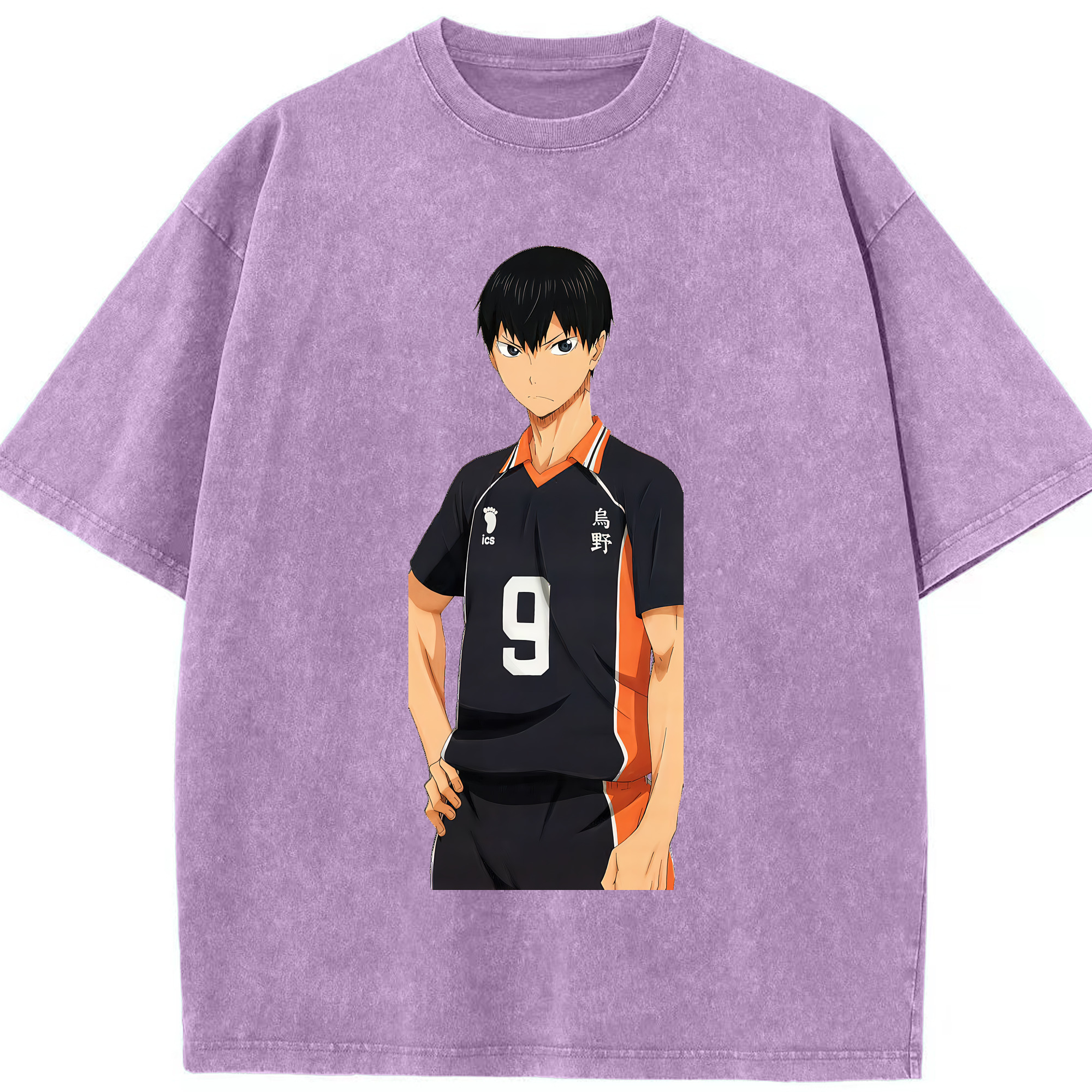 （画像用） ハイキュー!! Haikyu!! 綿100% ヴィンテージ風 半袖Tシャツ（フロントプリント）