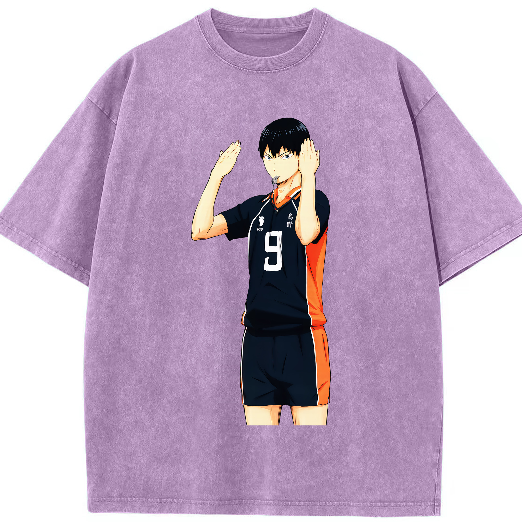 （画像用） ハイキュー!! Haikyu!! 綿100% ヴィンテージ風 半袖Tシャツ（フロントプリント）
