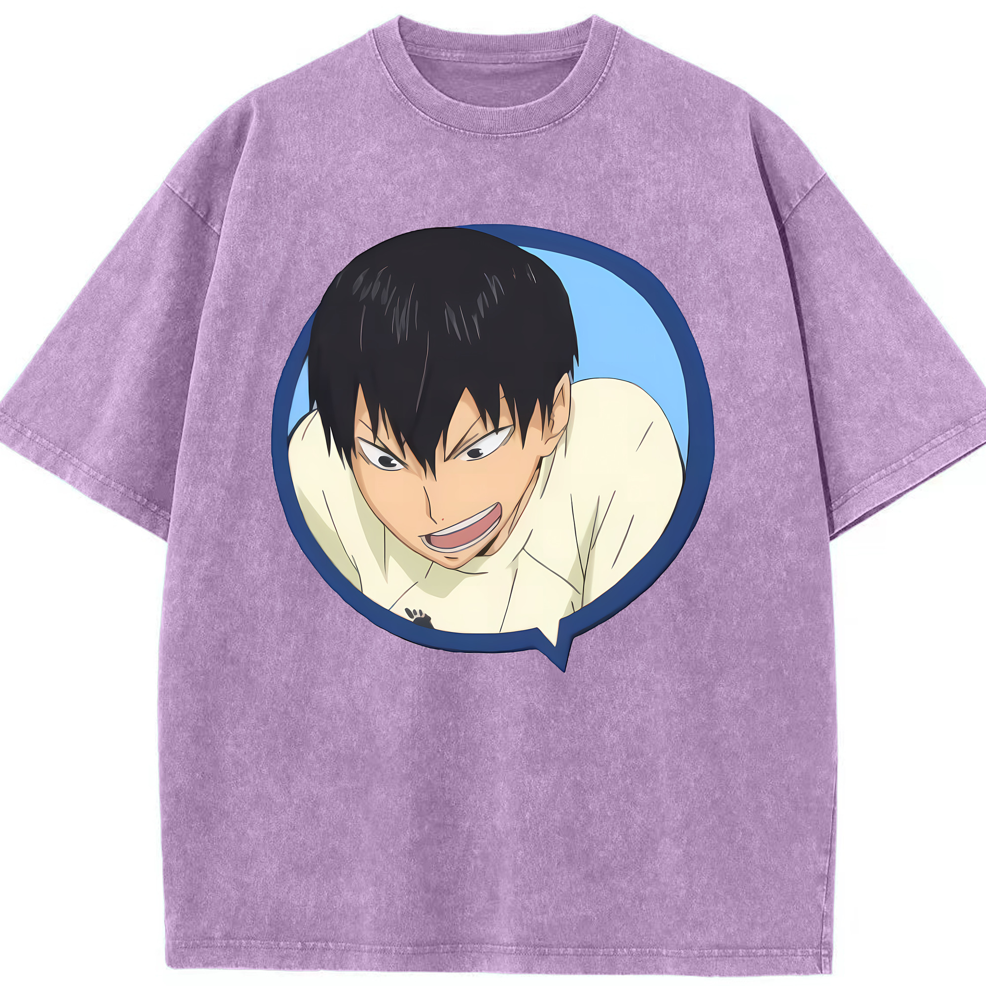 （画像用） ハイキュー!! Haikyu!! 綿100% ヴィンテージ風 半袖Tシャツ（フロントプリント）