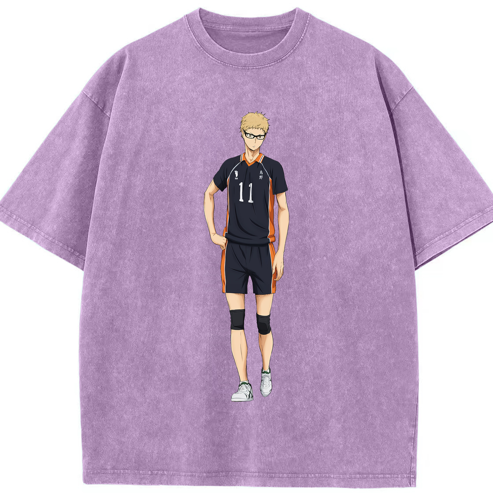 （画像用） ハイキュー!! Haikyu!! 綿100% ヴィンテージ風 半袖Tシャツ（フロントプリント）