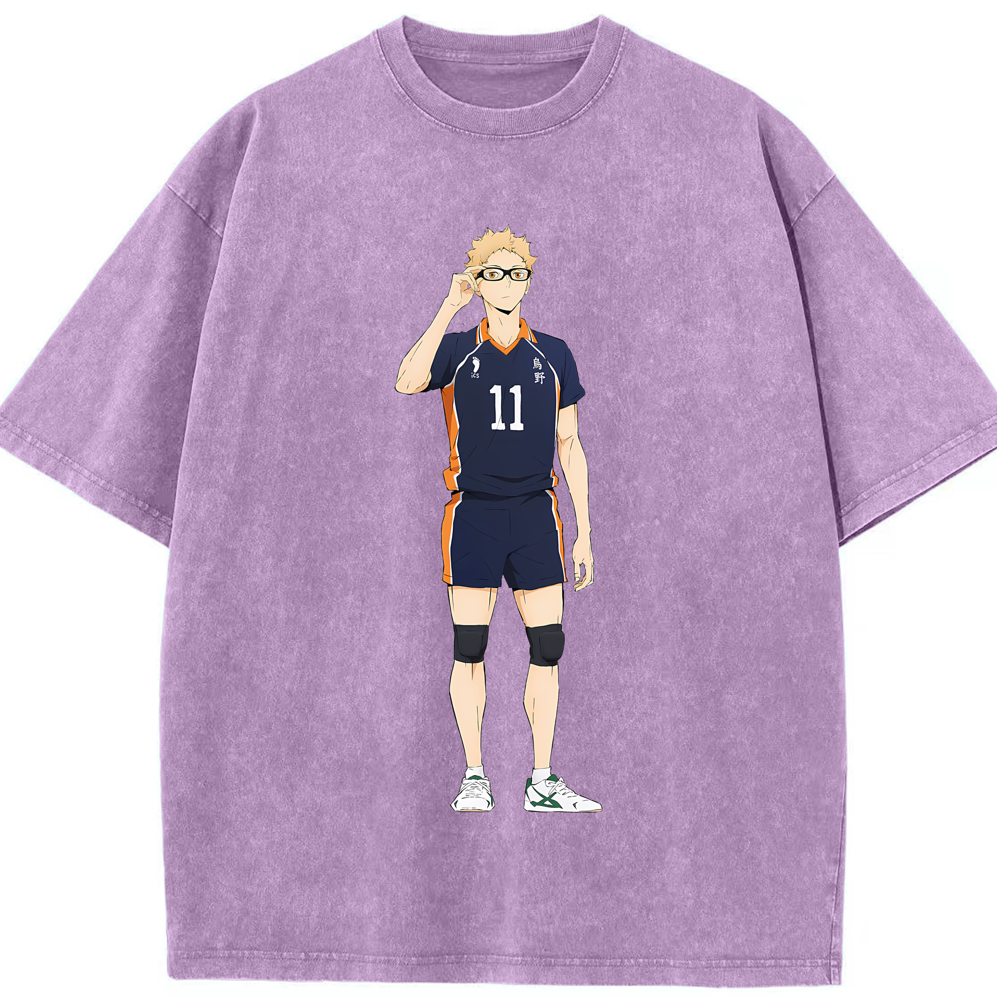 （画像用） ハイキュー!! Haikyu!! 綿100% ヴィンテージ風 半袖Tシャツ（フロントプリント）