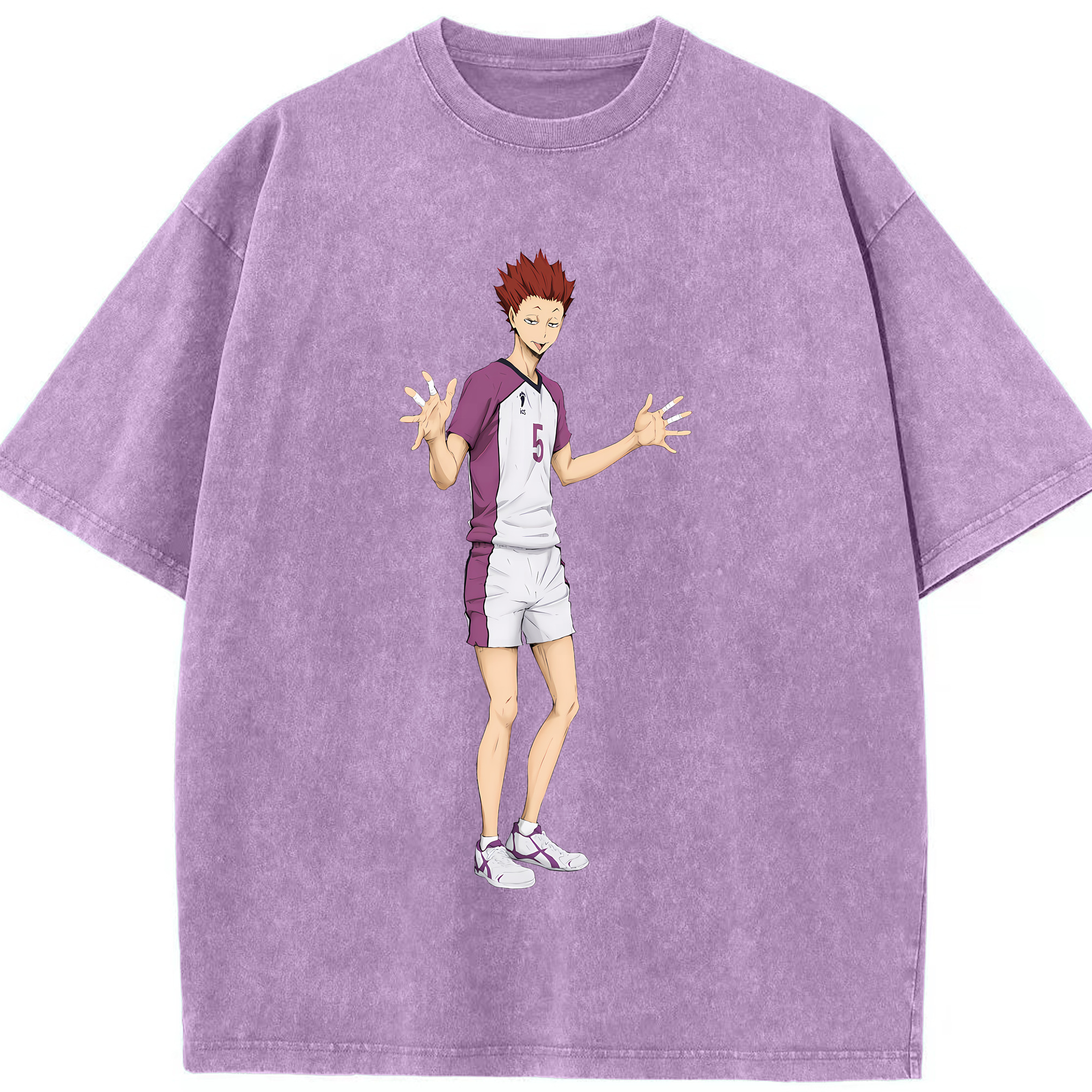 （画像用） ハイキュー!! Haikyu!! 綿100% ヴィンテージ風 半袖Tシャツ（フロントプリント）