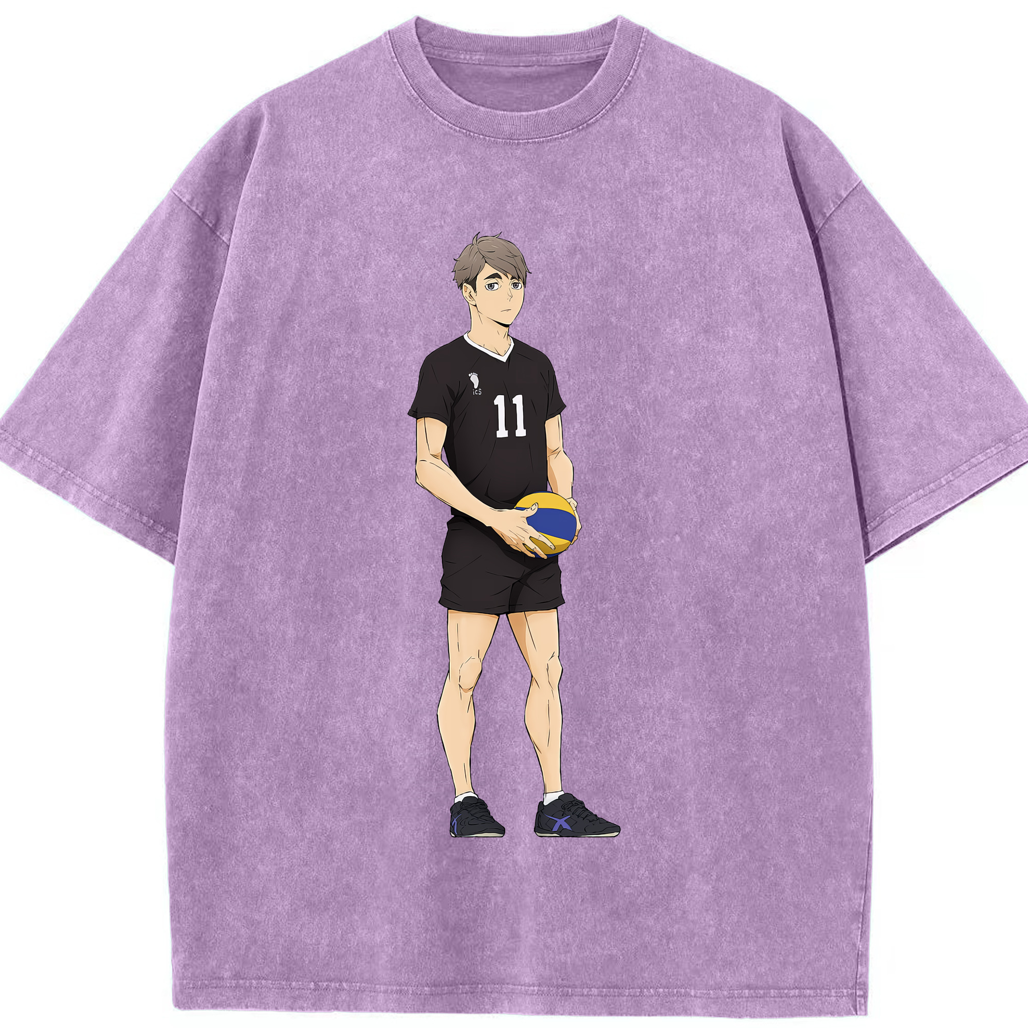 （画像用） ハイキュー!! Haikyu!! 綿100% ヴィンテージ風 半袖Tシャツ（フロントプリント）