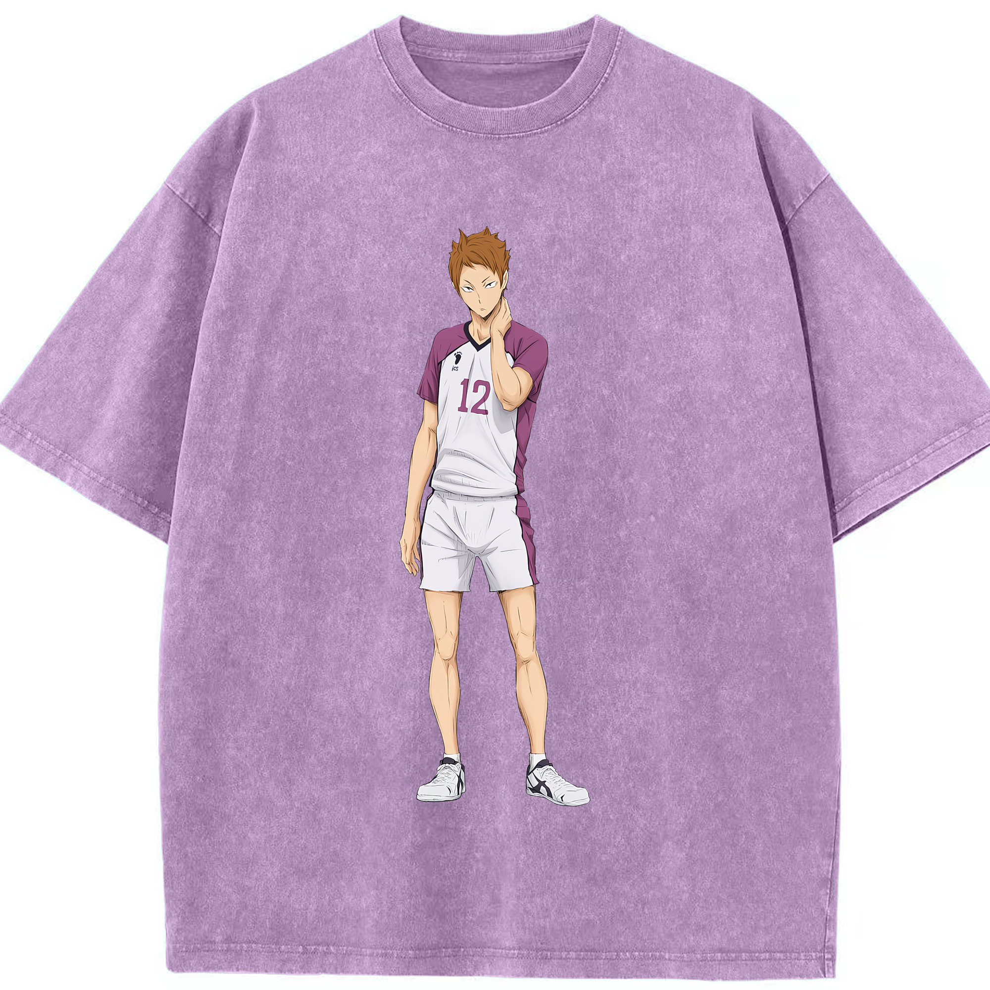 （画像用） ハイキュー!! Haikyu!! 綿100% ヴィンテージ風 半袖Tシャツ（フロントプリント）