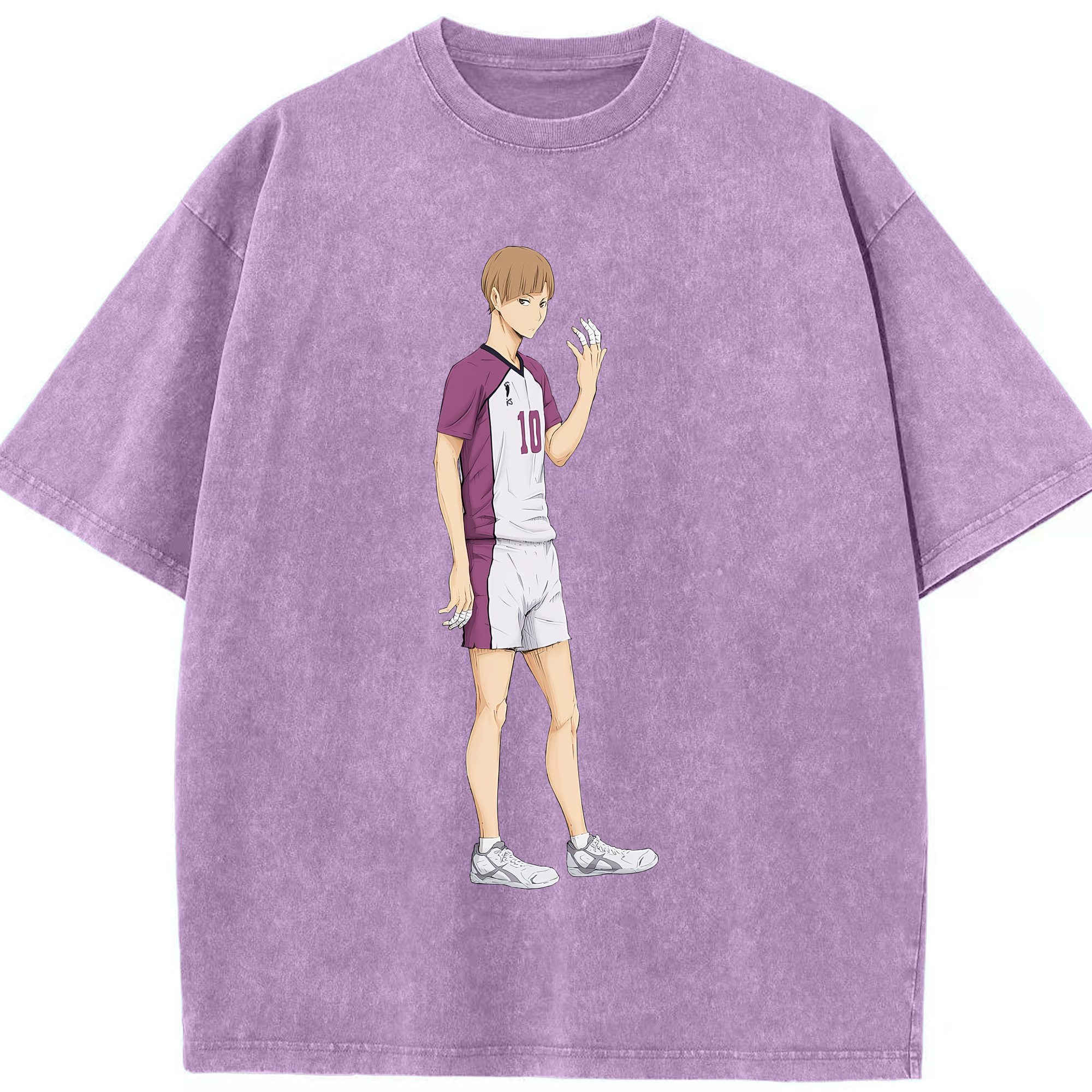 （画像用） ハイキュー!! Haikyu!! 綿100% ヴィンテージ風 半袖Tシャツ（フロントプリント）