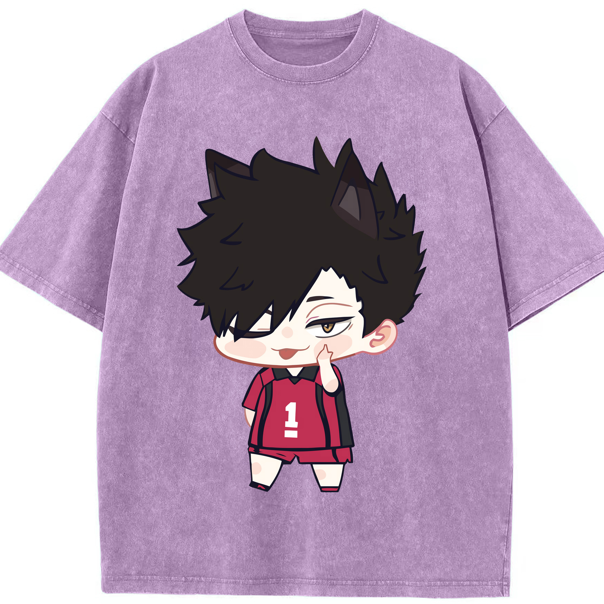 （画像用） ハイキュー!! Haikyu!! 綿100% ヴィンテージ風 半袖Tシャツ（フロントプリント）