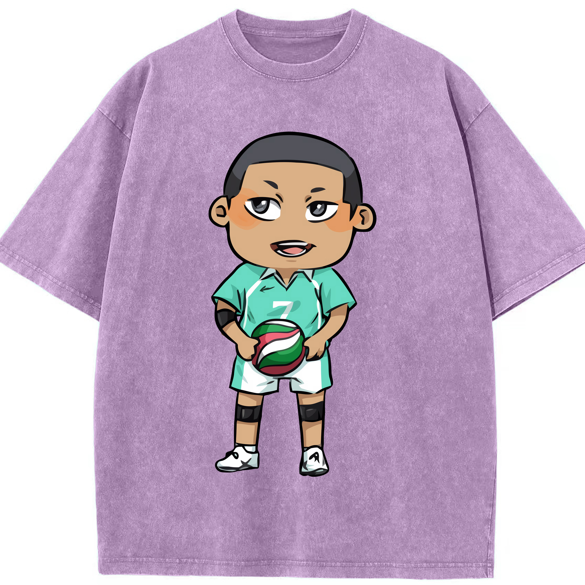 （画像用） ハイキュー!! Haikyu!! 綿100% ヴィンテージ風 半袖Tシャツ（フロントプリント）
